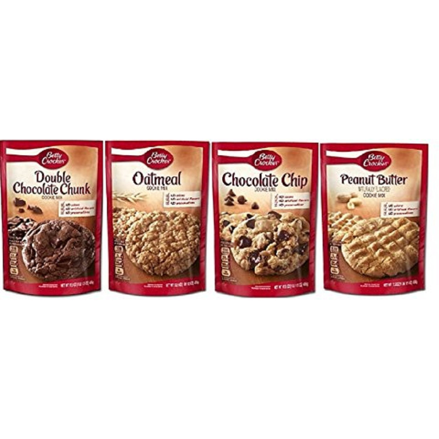 Betty Crocker Cookie Mix Variety Bundle, 17.5 Oz Each, 4Pk