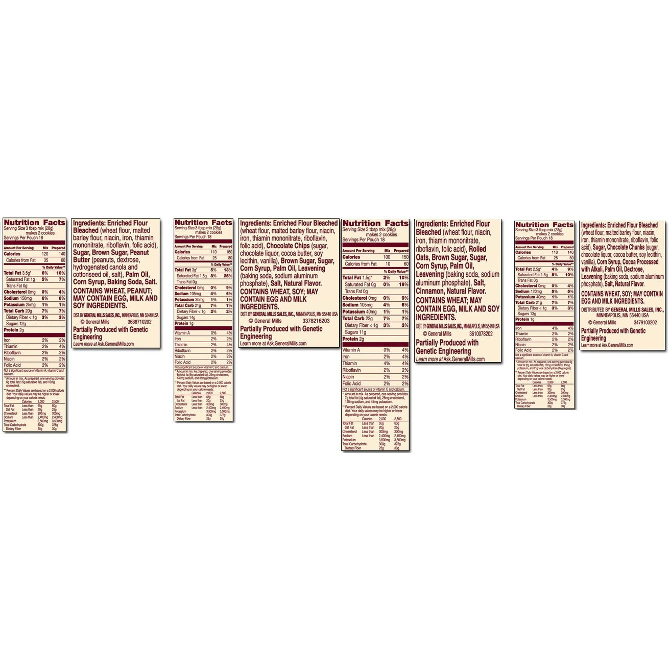 Betty Crocker Cookie Mix Variety Bundle, 17.5 Oz Each, 4Pk