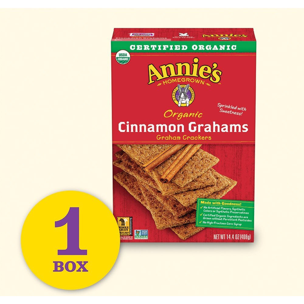 Annie's Organic Cinnamon Graham Cracker Bricks Graham Bricks 14.4 Oz