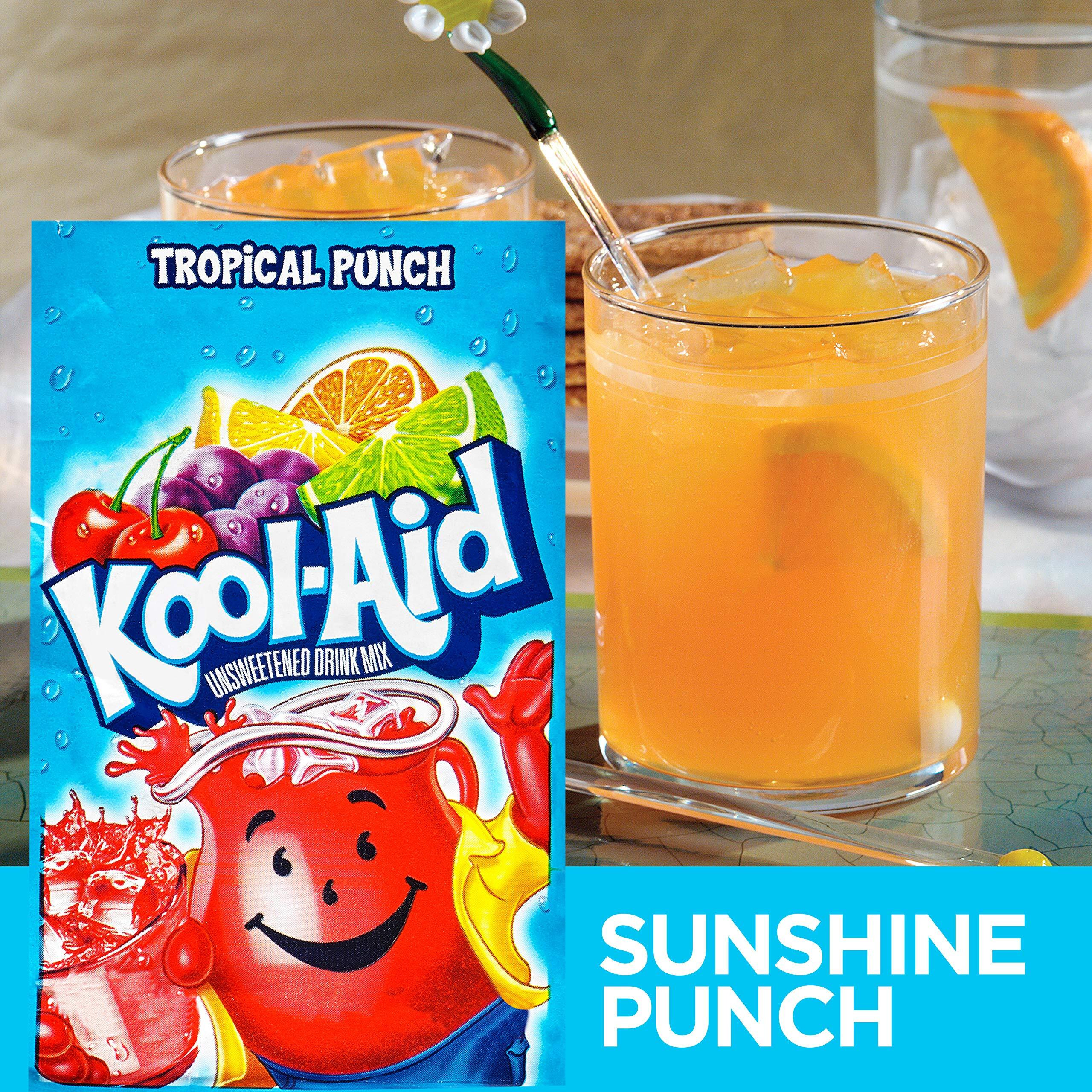 Kool-Aid Tropical Punch Flavored Unsweetened Caffeine Free Powdered Drink Mix (96 Packets)