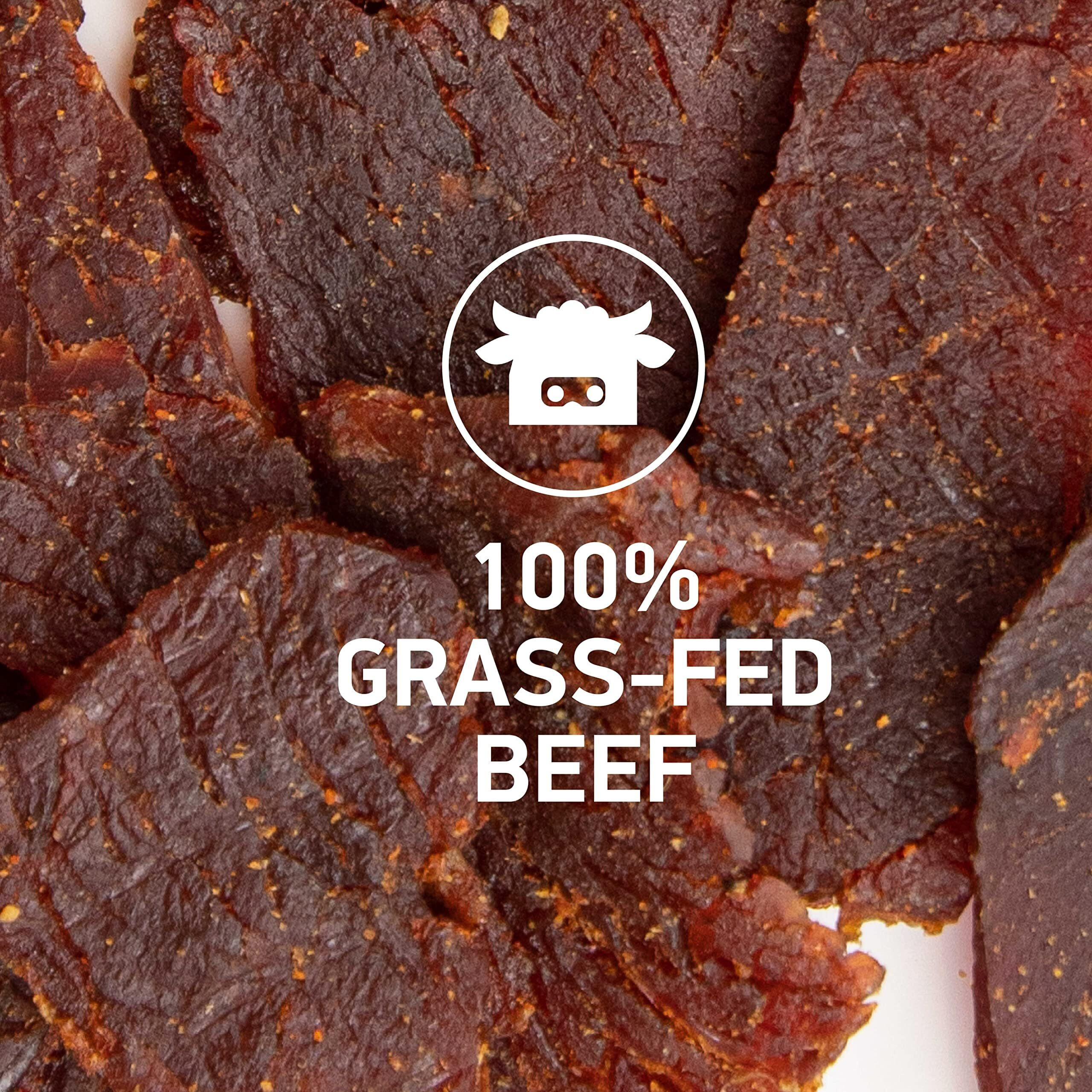 Krave All Natural Beef Jerky, Garlic Chili Pepper - Protein Packed Snacks Roasted For Maximum Flavor - 100% Grass Fed Beef - Gluten Free - 2.7 Ounce (Pack Of 8)