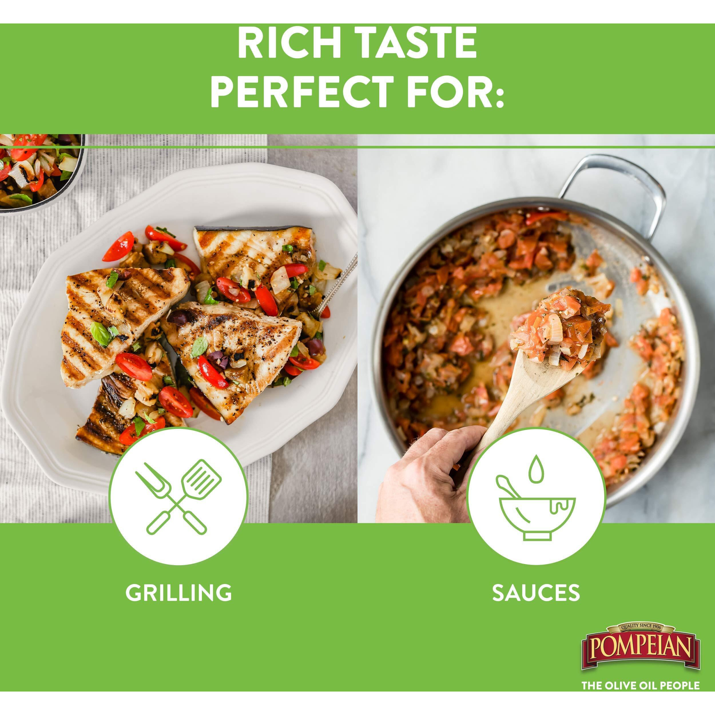 Pompeian Rich Taste Olive Oil, Full Flavor, Perfect For Grilling & Sauces, Naturally Gluten Free, Non-Allergenic, Non-Gmo, 32 Fl. Oz.
