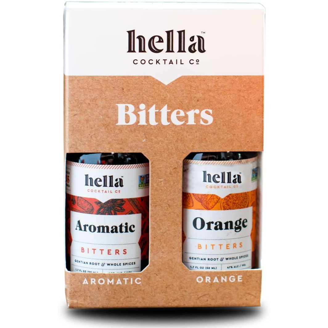 Hella Cocktail Co. 2-Pack Bitters Bar Set (3.4 Fl Oz Total) - Craft Aromatic And Orange Cocktail Bitters Made With Real Fruit Peel And Whole Spices