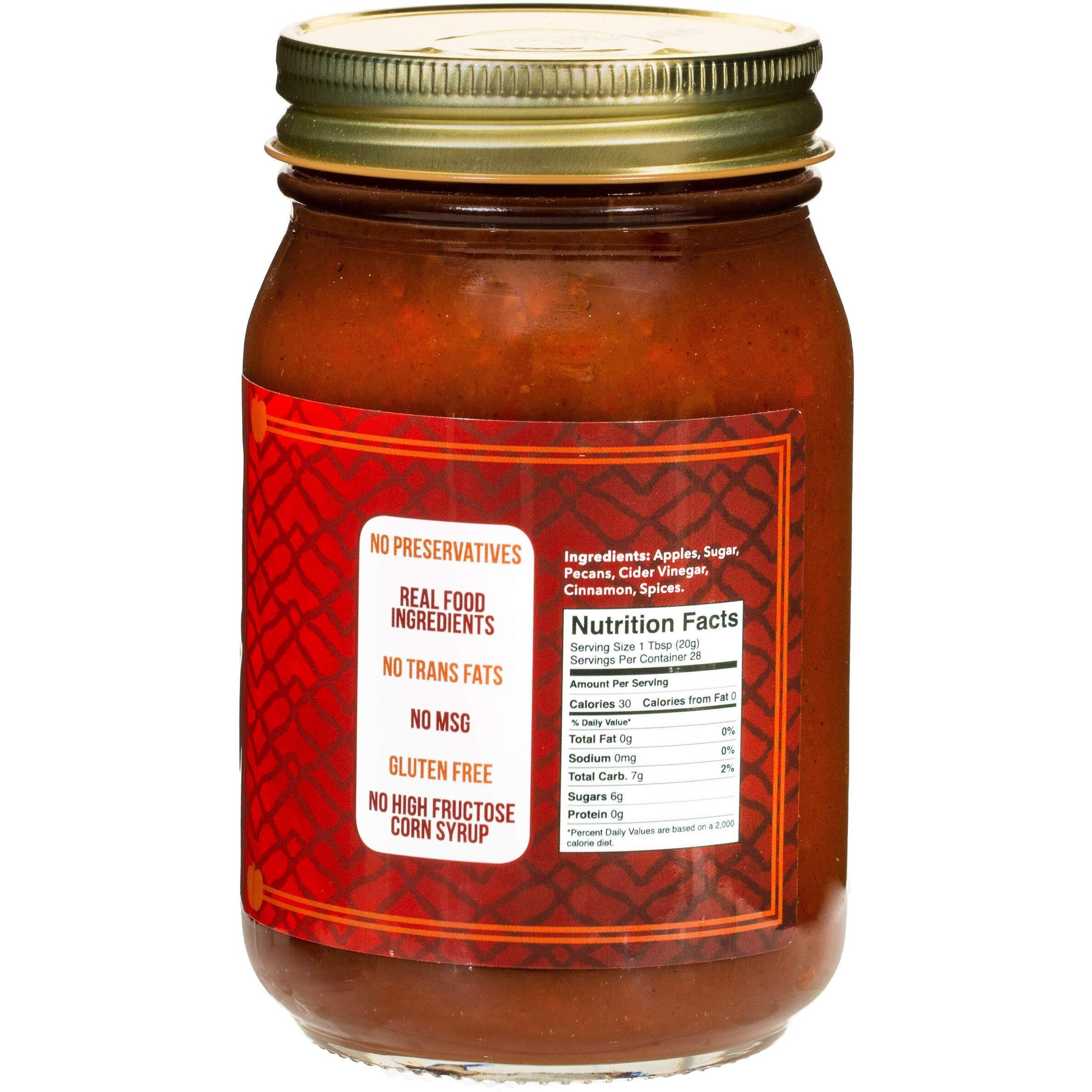 Green Jay Gourmet Apple Pecan Butter - All-Natural, Gluten-Free Fruit Spread - Pecan Apple Butter With Cinnamon - Gourmet Fruit Butter - No Corn Syrup, Preservatives Or Trans-Fats - 2 X 19 Ounces
