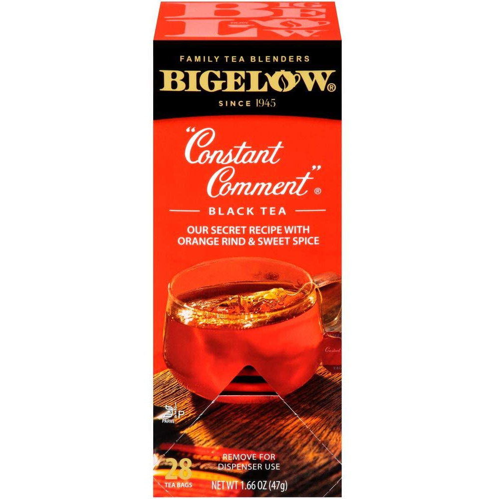 Bigelow Constant Comment Tea 28-Count Box (Pack Of 1) Spiced Premium Black Tea With Orange Peel Antioxidant-Rich Full Caffeine Black Tea In Foil-Wrapped Bags