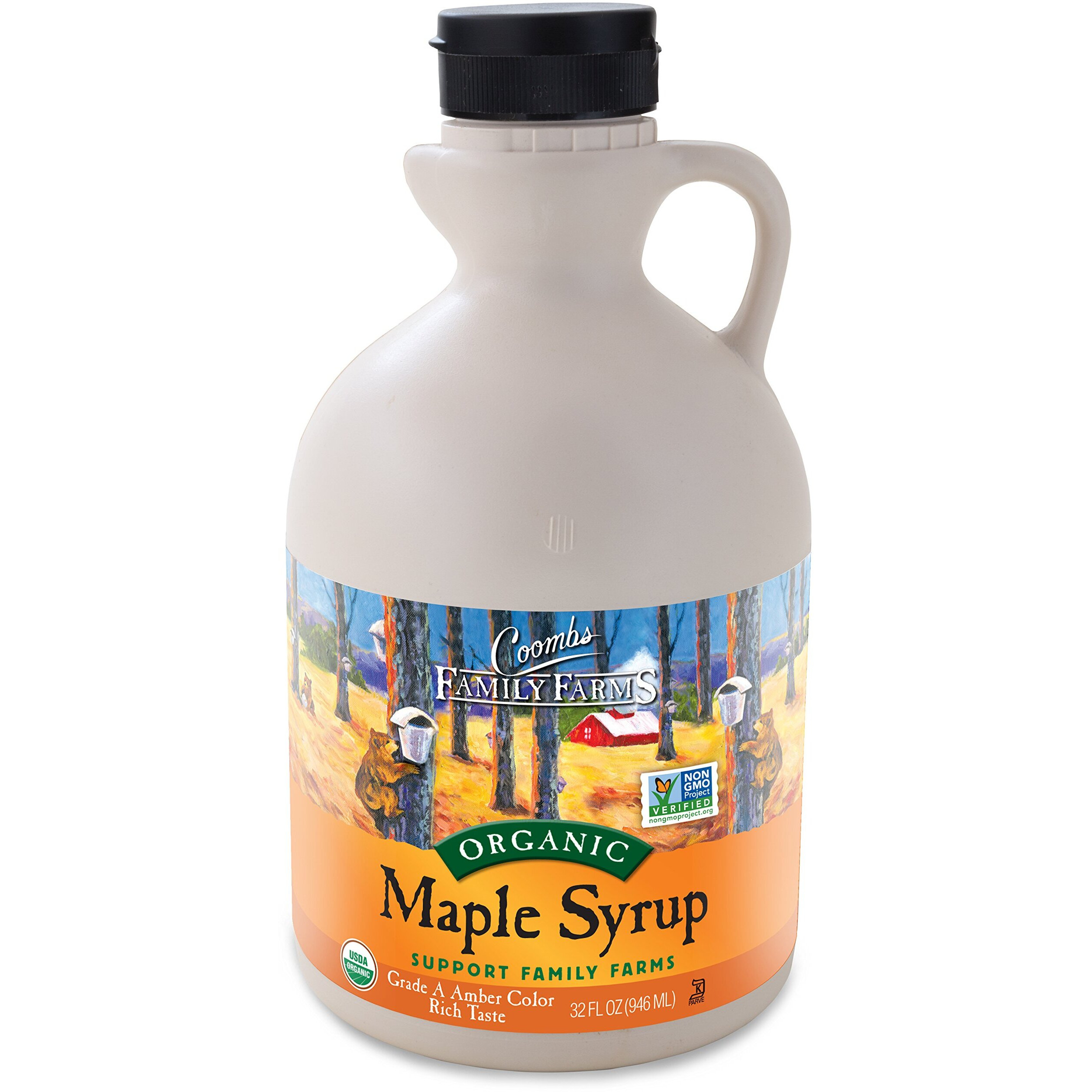 Coombs Family Farms Maple Syrup, Organic Grade A, Amber Color, Rich Taste, 32 Fl Oz