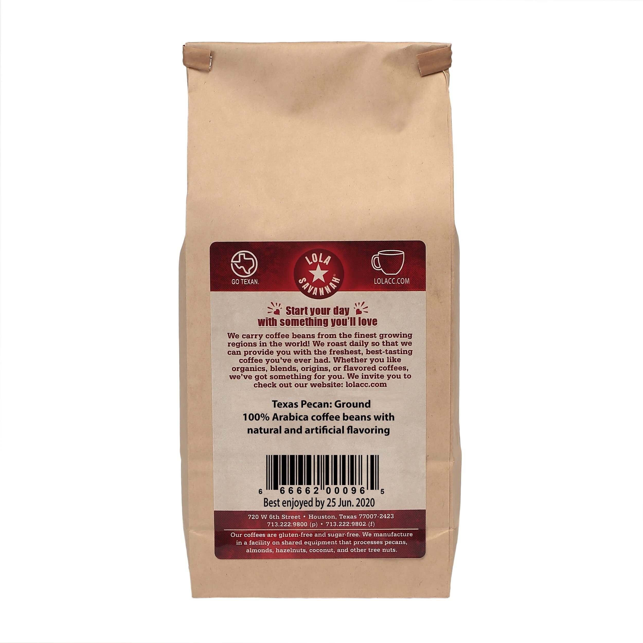 Lola Savannah Texas Pecan Ground Caffeinated Coffee, 5Lb, 1 Pack