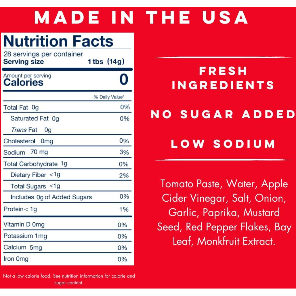 Yo Mama's Foods Keto Spicy Ketchup - Pack Of (4) - No Sugar Added, Low Carb, Vegan, Gluten Free, Paleo Friendly, And Made With Whole Non-Gmo Tomatoes