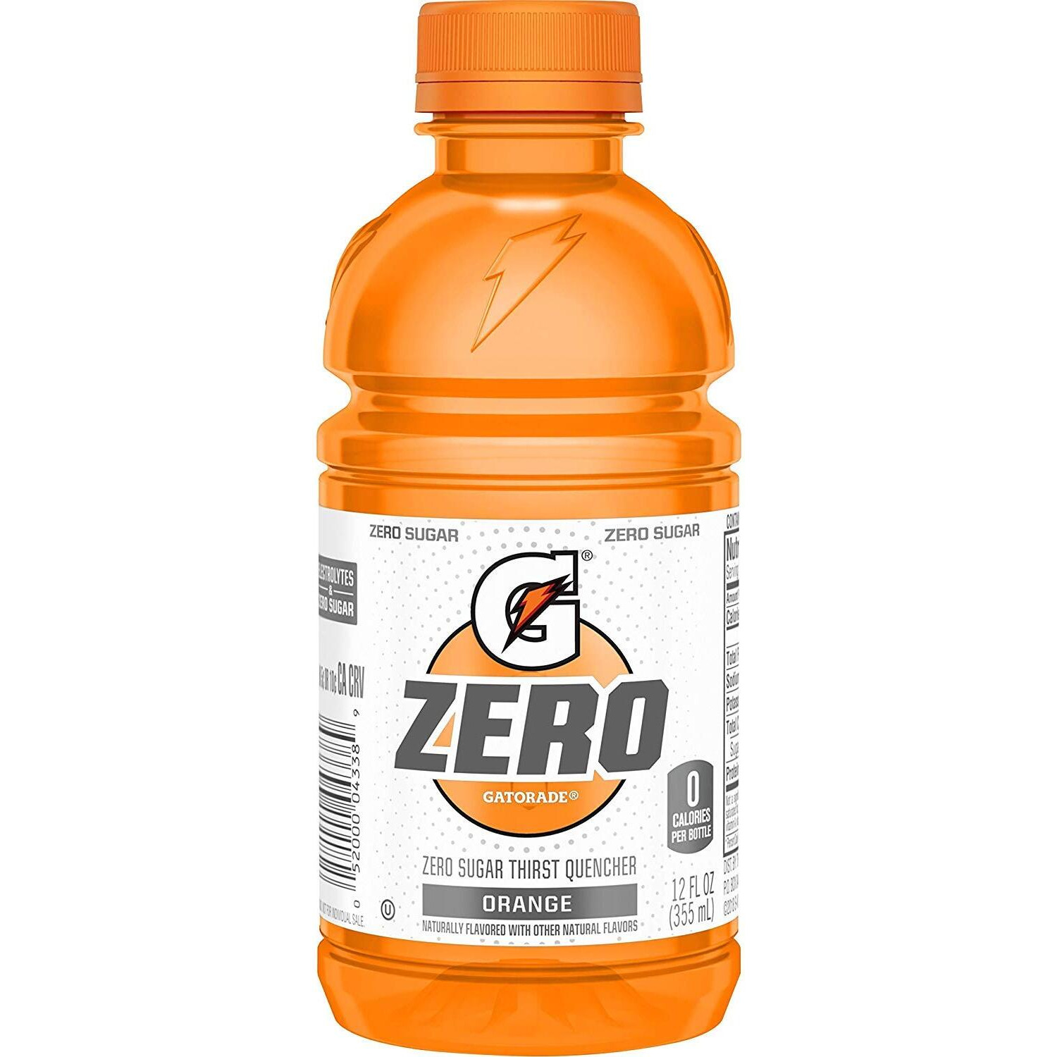 Gatorade G Zero Thirst Quencher, Orange, 12 Ounce (Pack Of 24)