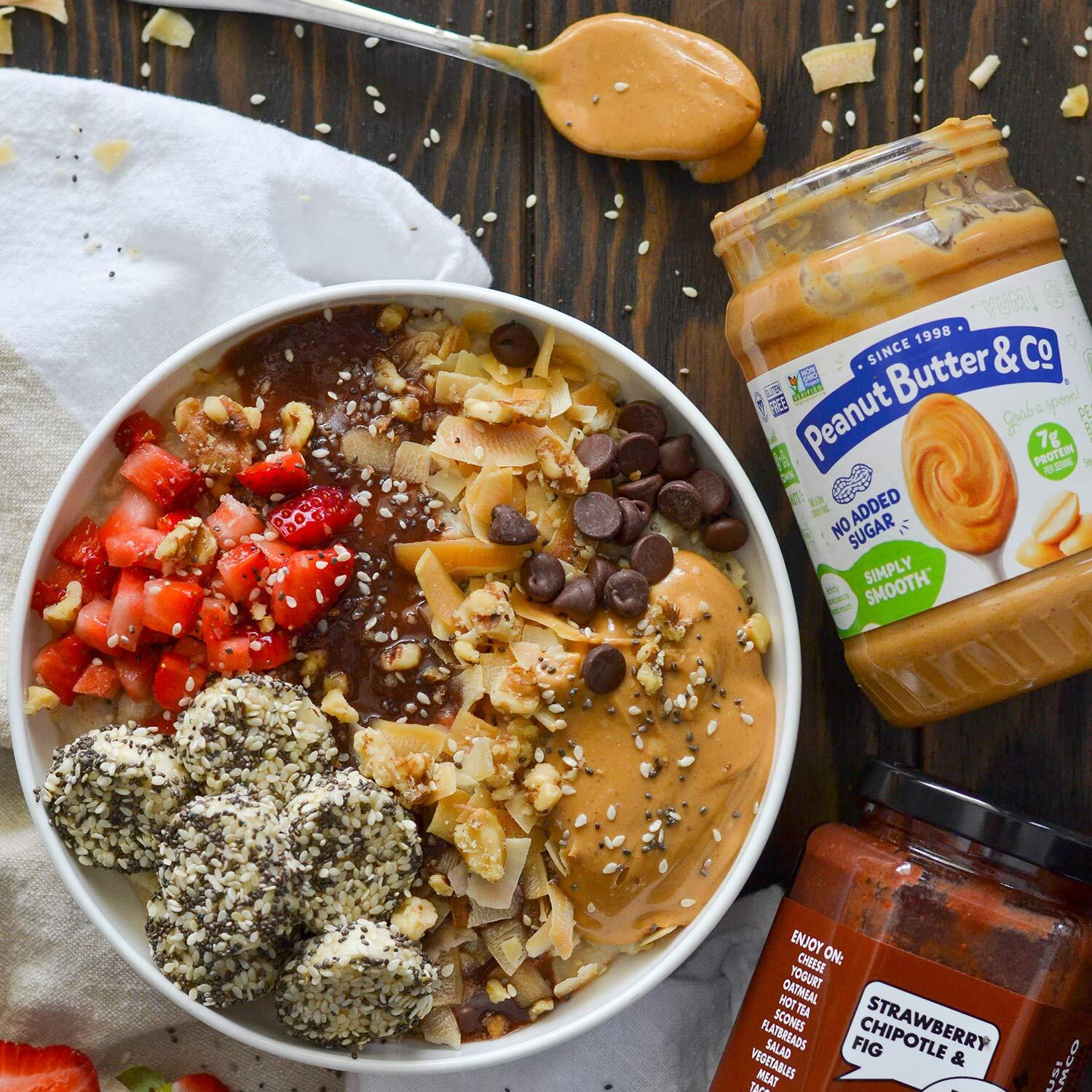 Peanut Butter & Co. Simply Smooth Peanut Butter, Non-Gmo Project Verified, Gluten Free, Vegan, 3 Count(Pack Of 1)