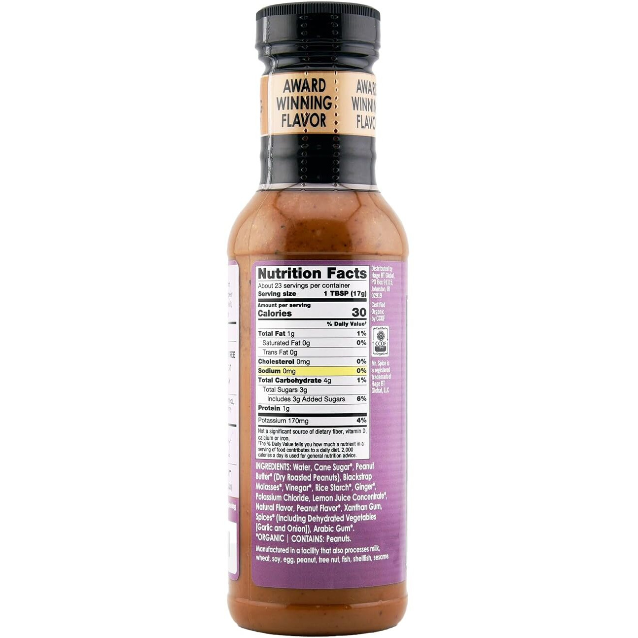 Mr. Spice Organic - Salt Free Sauce (Thai Peanut, Single)