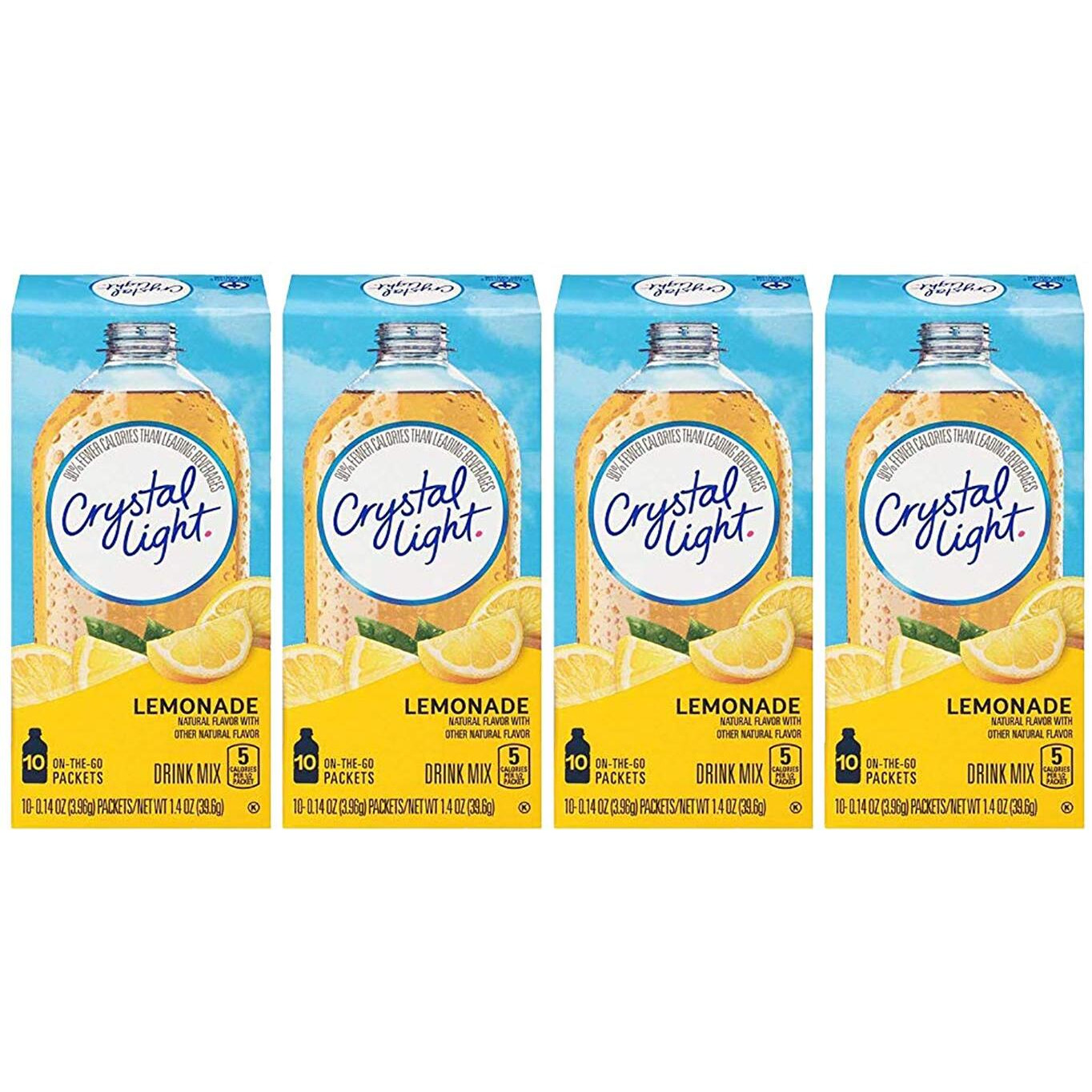 Crystal Light Lemonade, 10 On-The-Go Packets (Pack Of 4)