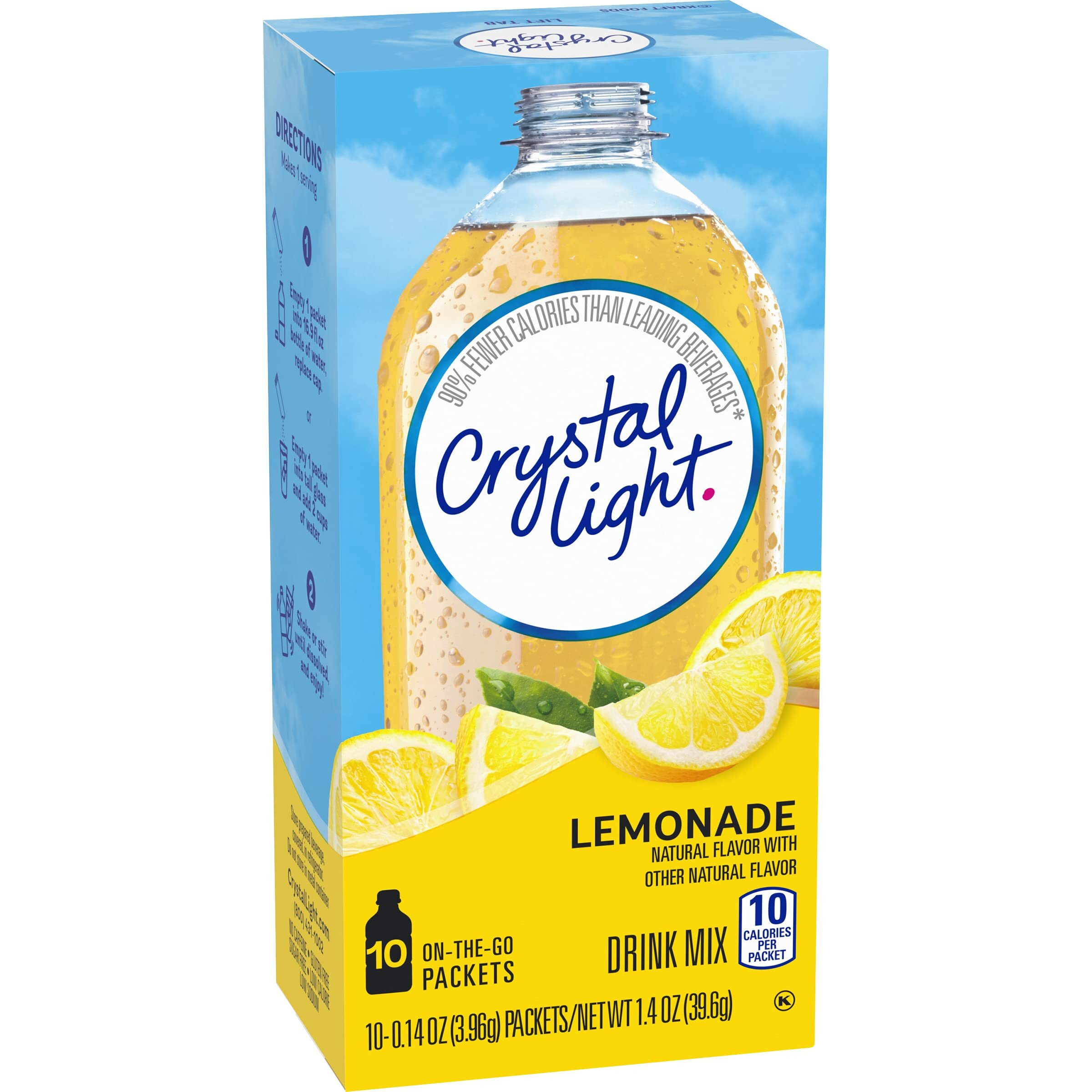 Crystal Light Lemonade, 10 On-The-Go Packets (Pack Of 4)