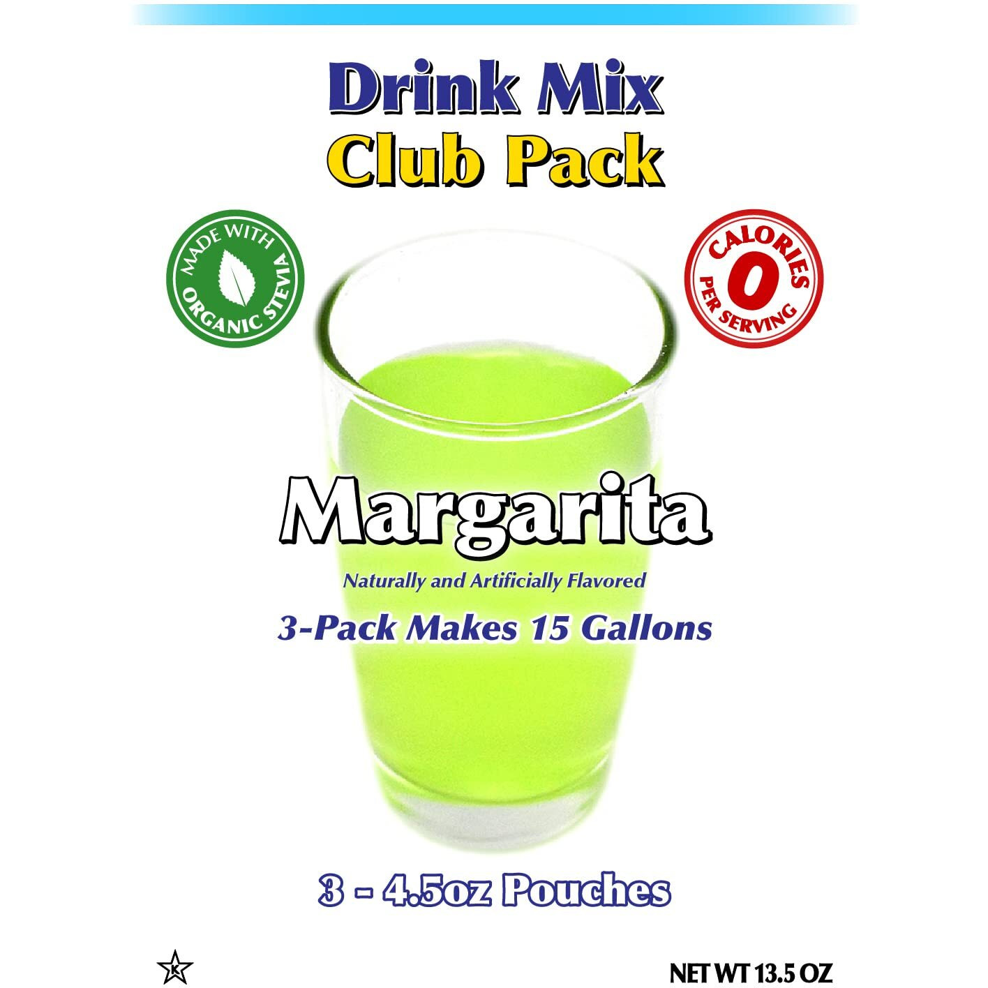 Gramzero Margarita Zero Calorie Sugar Free Drink Mix, Great For Nutrition Club Loaded Teas, Stevia Sweetened