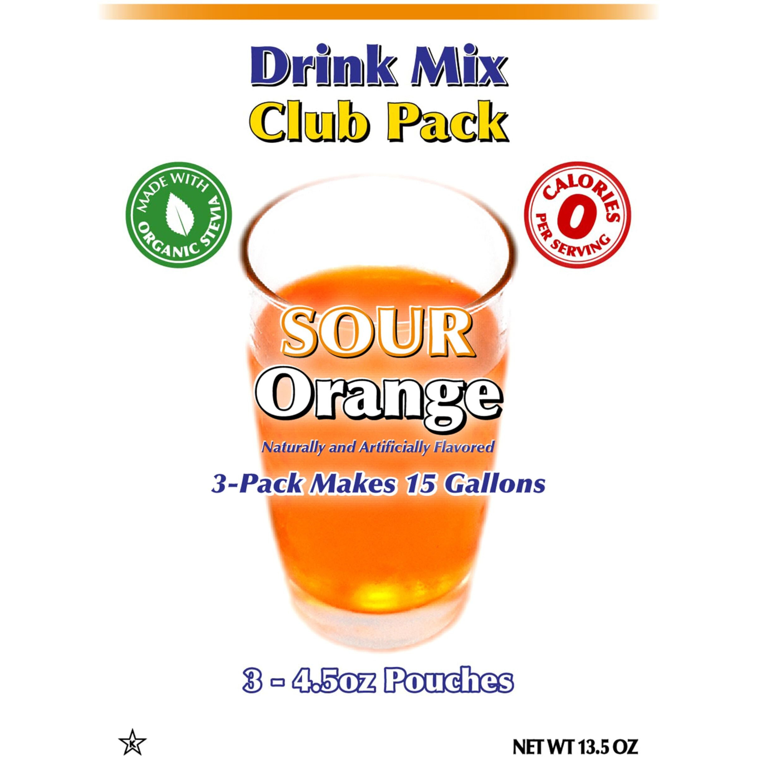 Gramzero Sour Orange Zero Calorie Sugar Free Drink Mix, Great For Nutrition Club Loaded Tea, Stevia Sweetened
