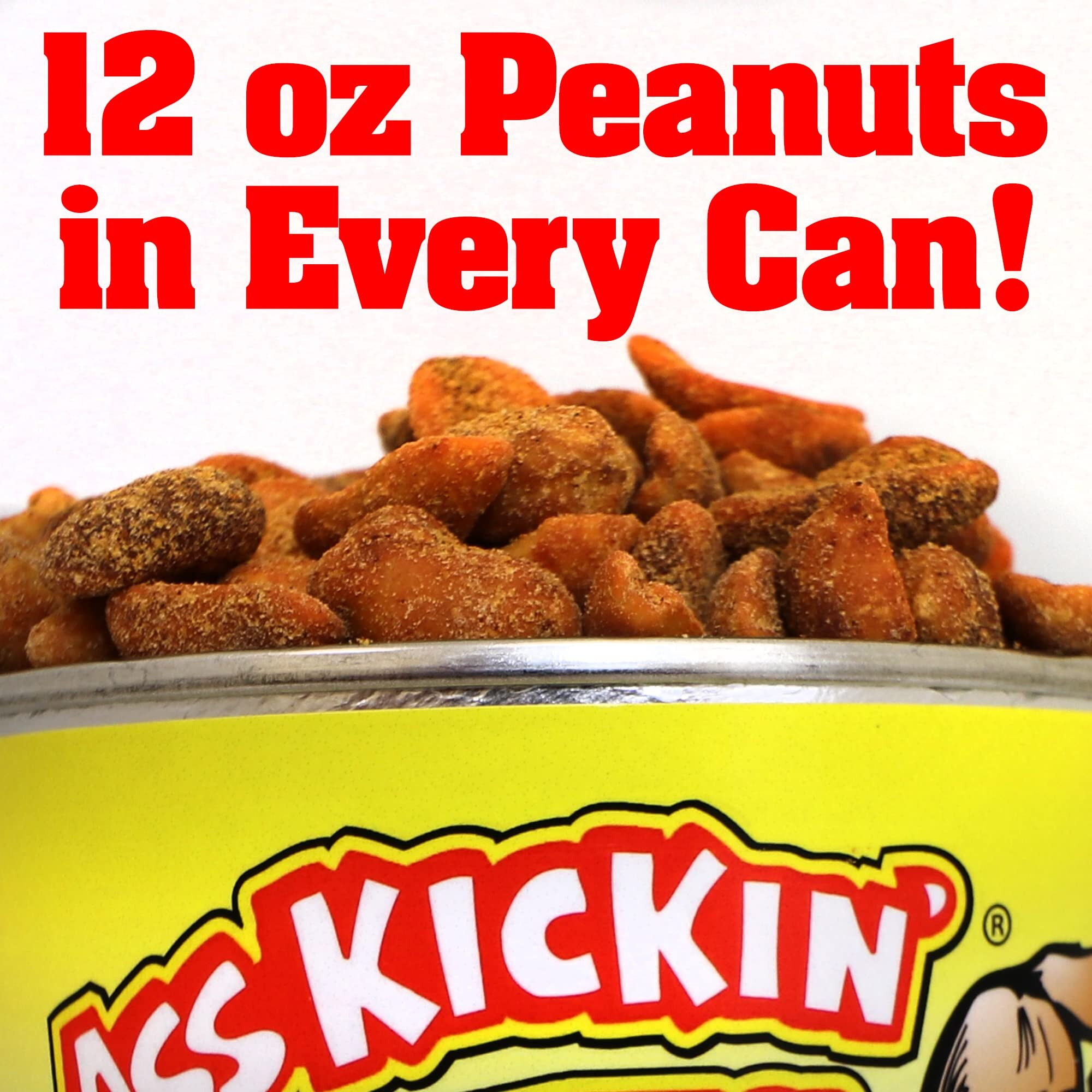 Kickin Habanero Pepper Spicy Hot Peanuts - 12Oz - Perfect Premium Hot And Spicy Peanuts - Ultimate Spicy Snack Gourmet Gift Hottest Peanuts - Try If You Dare