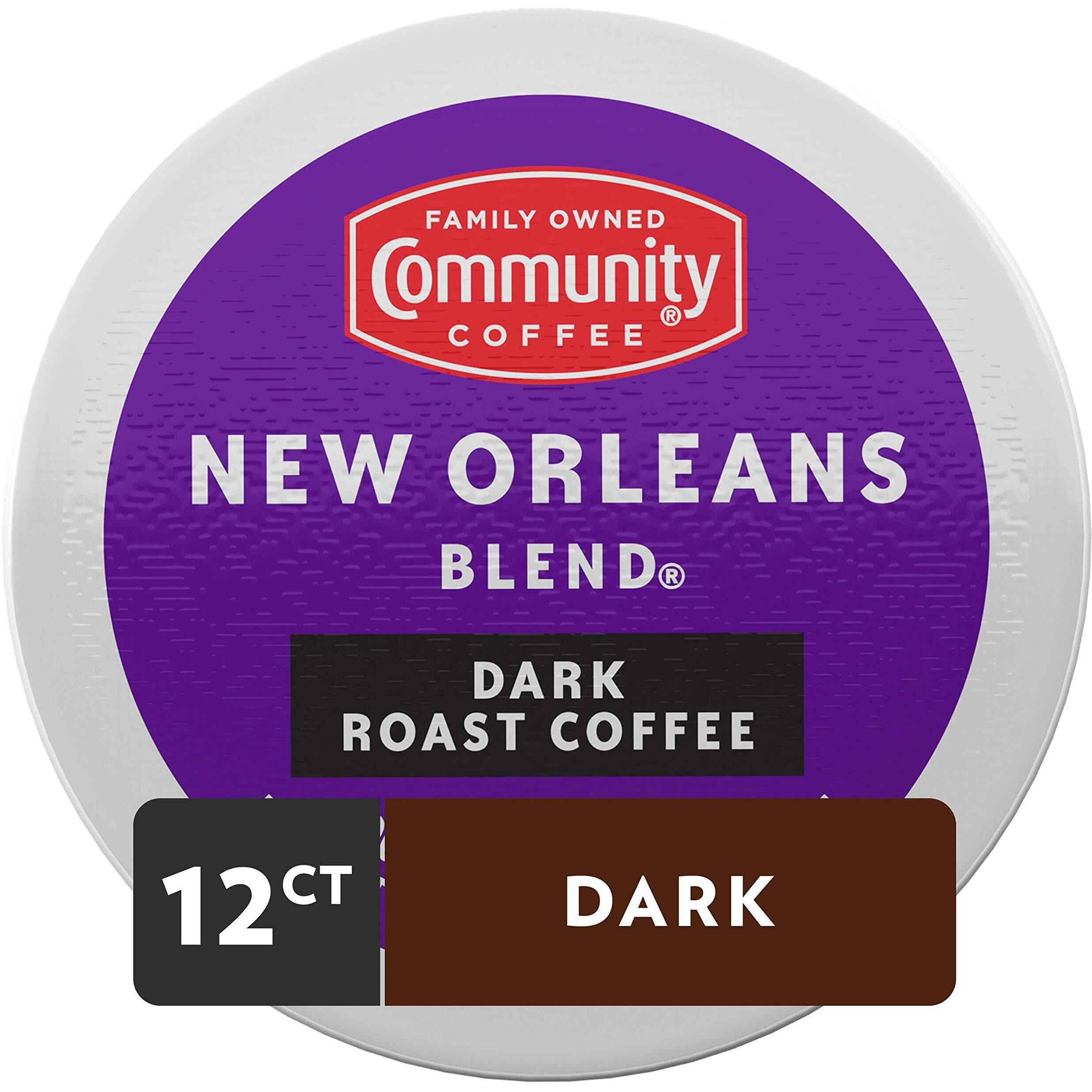 Community Coffee New Orleans Blend 12 Count Coffee Pods, Special Dark Roast, Compatible With Keurig 2.0 K-Cup Brewers, 12 Count (Pack Of 1)