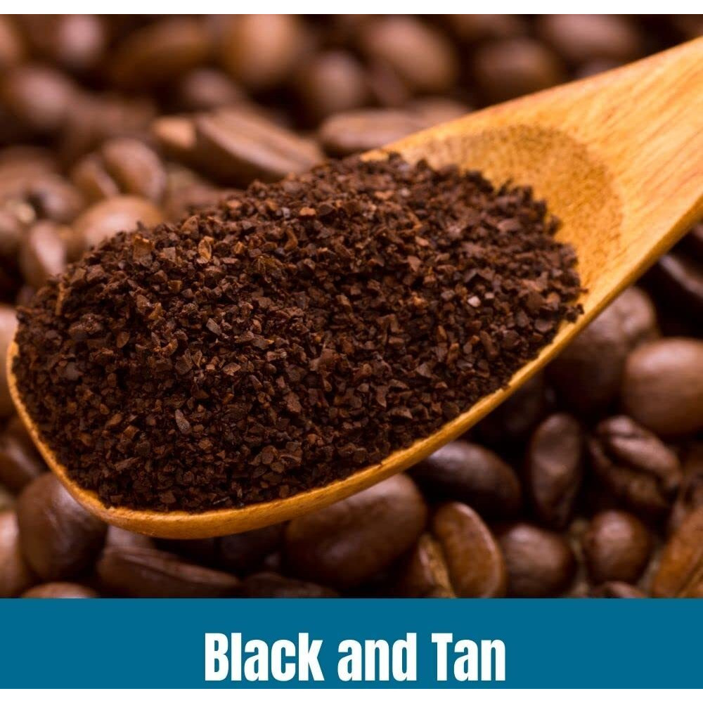 Door County Coffee Black And Tan Non-Flavored Coffee Ground | 10 Oz Bag | Medium Roast | 100% Specialty Arabica Coffee | Non-Flavored Gourmet Coffee | Black And Tan Coffee