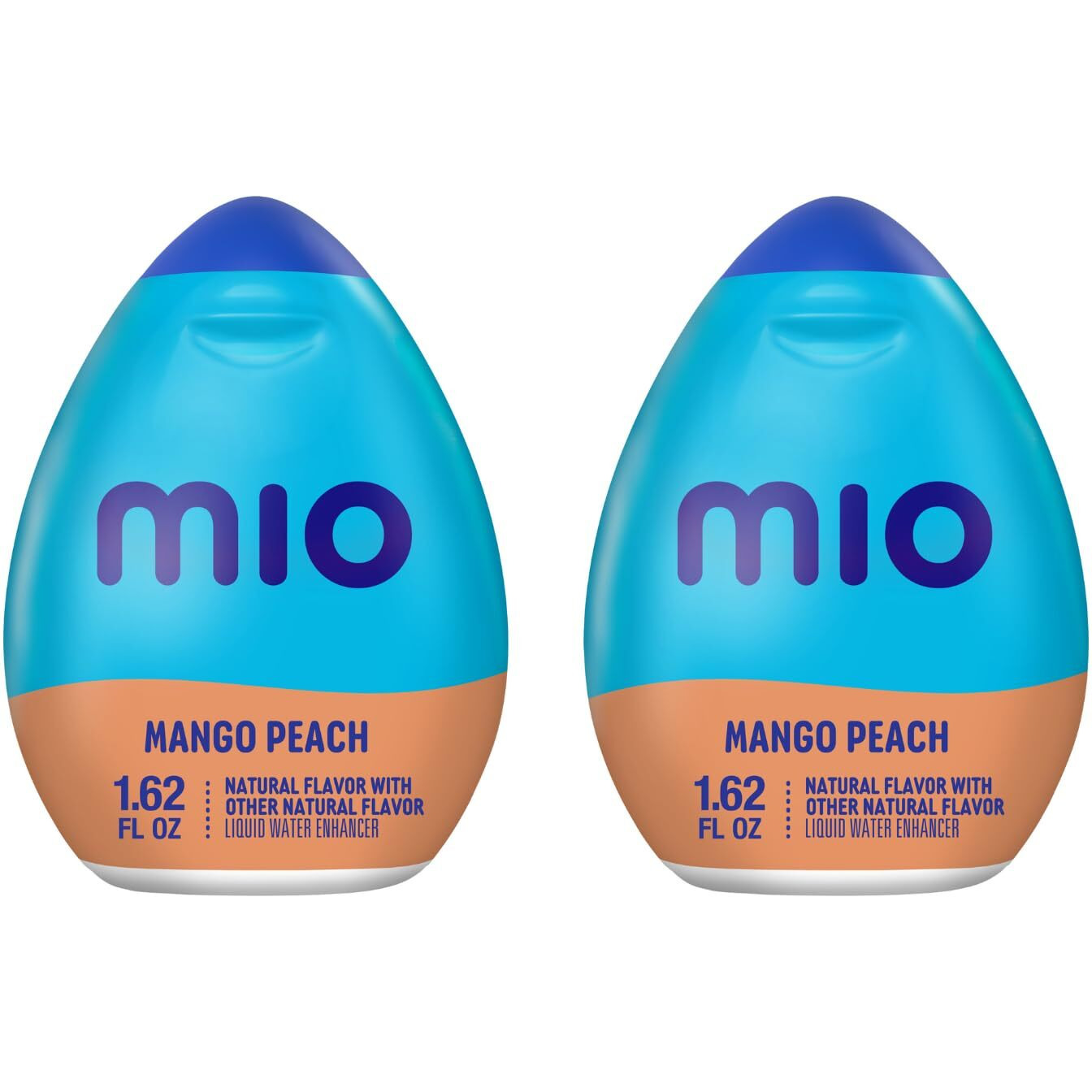 Mio Liquid Water Enhancer - Makes 24 Servings + Vitamins, 1.62 Oz Each, (Mango Peach, Pack Of 2)