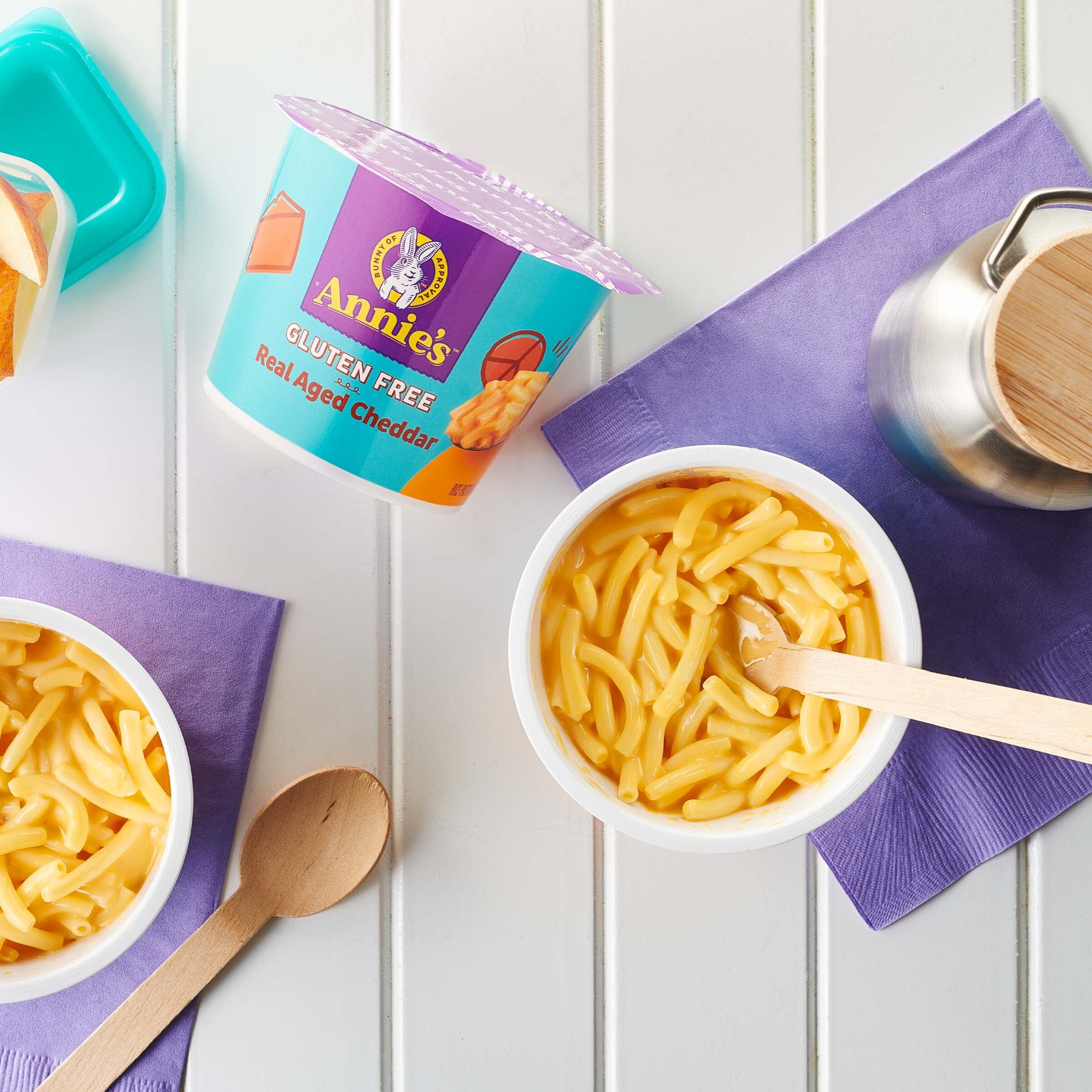 Annies Homegrown Rice Pasta And Cheddar Microwavable Mac And Cheese Cup, 4.02 Ounce - 6 Per Case