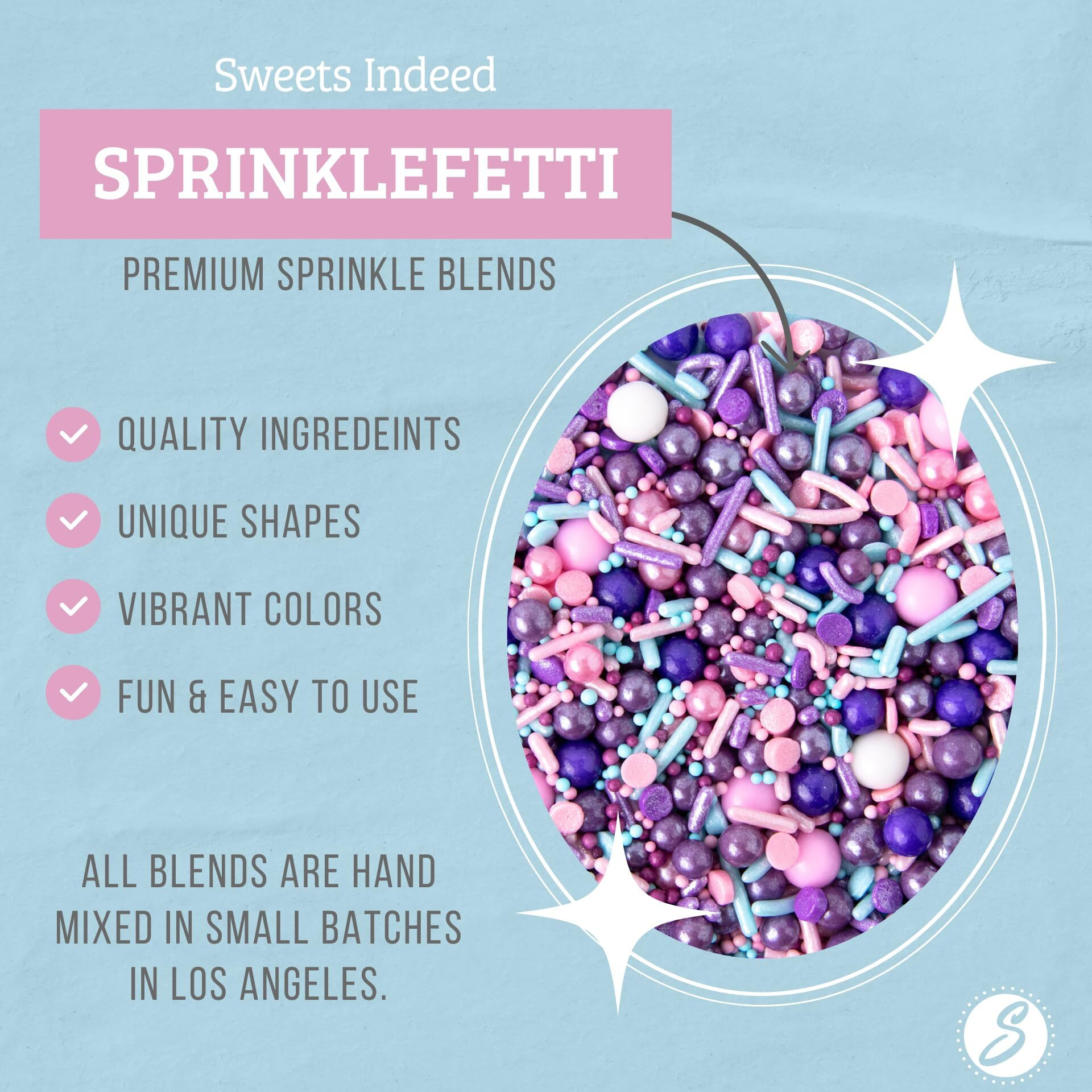 Sweets Indeed Sprinkles, Cupcake Edible Sprinkle Mix, Perfect For Cake Decorations, Baking, Ice Cream, Cookies, Cupcake Topper