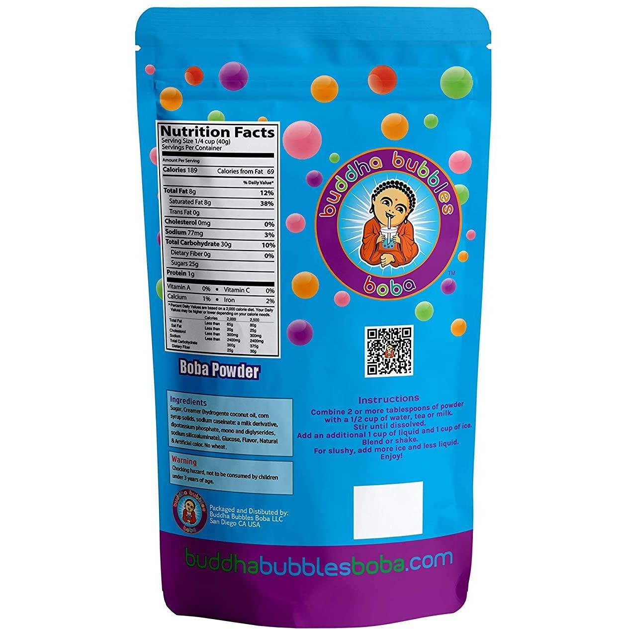 Strawberry Cream Boba/Bubble Tea Drink Mix Powder By Buddha Bubbles Boba (10 Ounce) (283 Grams)