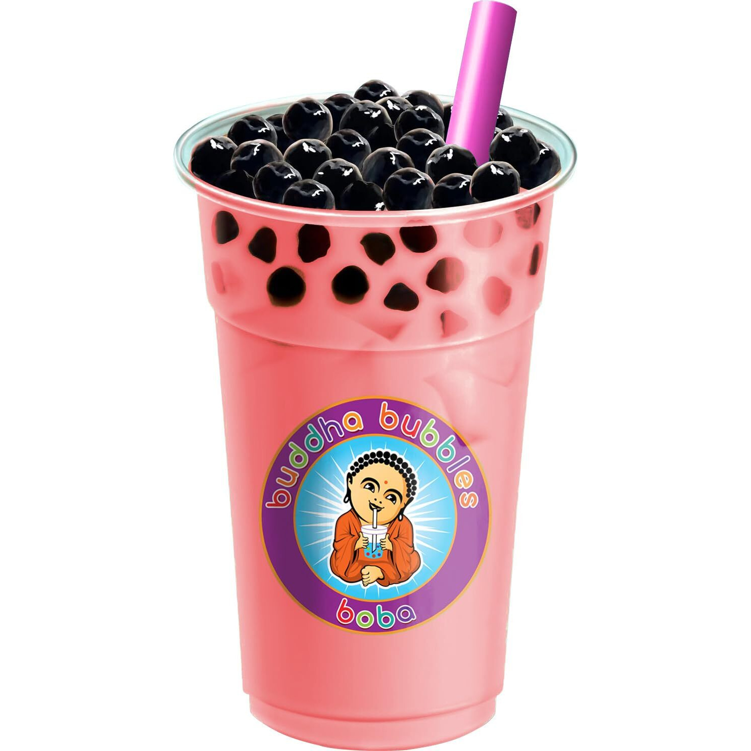 Strawberry Cream Boba/Bubble Tea Drink Mix Powder By Buddha Bubbles Boba (10 Ounce) (283 Grams)