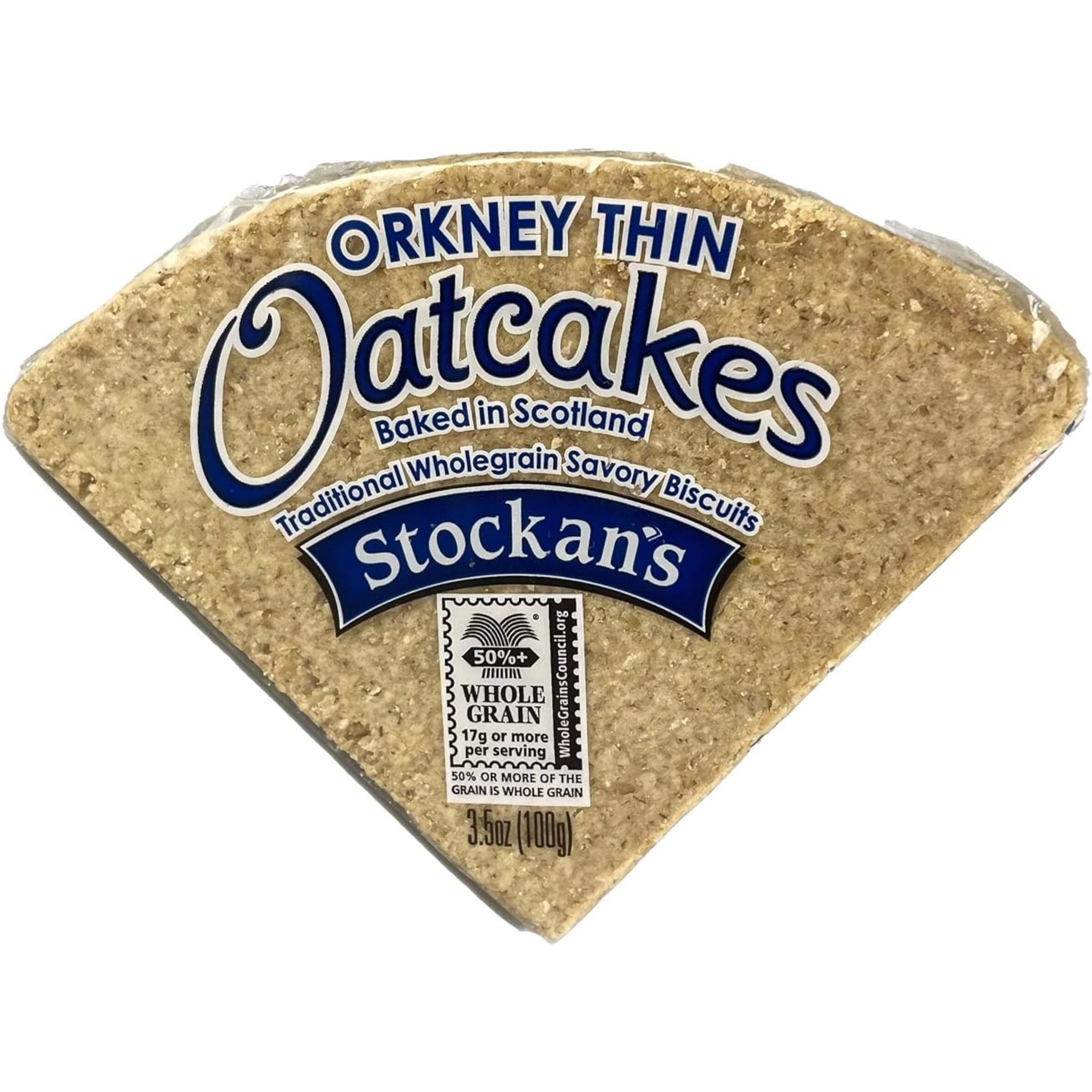 Stockan's Orkney Wholegrain Thin Oatcakes - Traditional Scottish Savoury Biscuits Imported From Scotland (Pack Of 6)