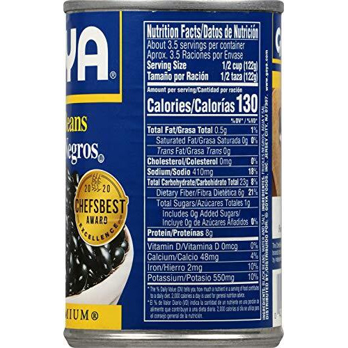 Goya Foods Black Beans, 15.5 Ounce (Pack Of 24)