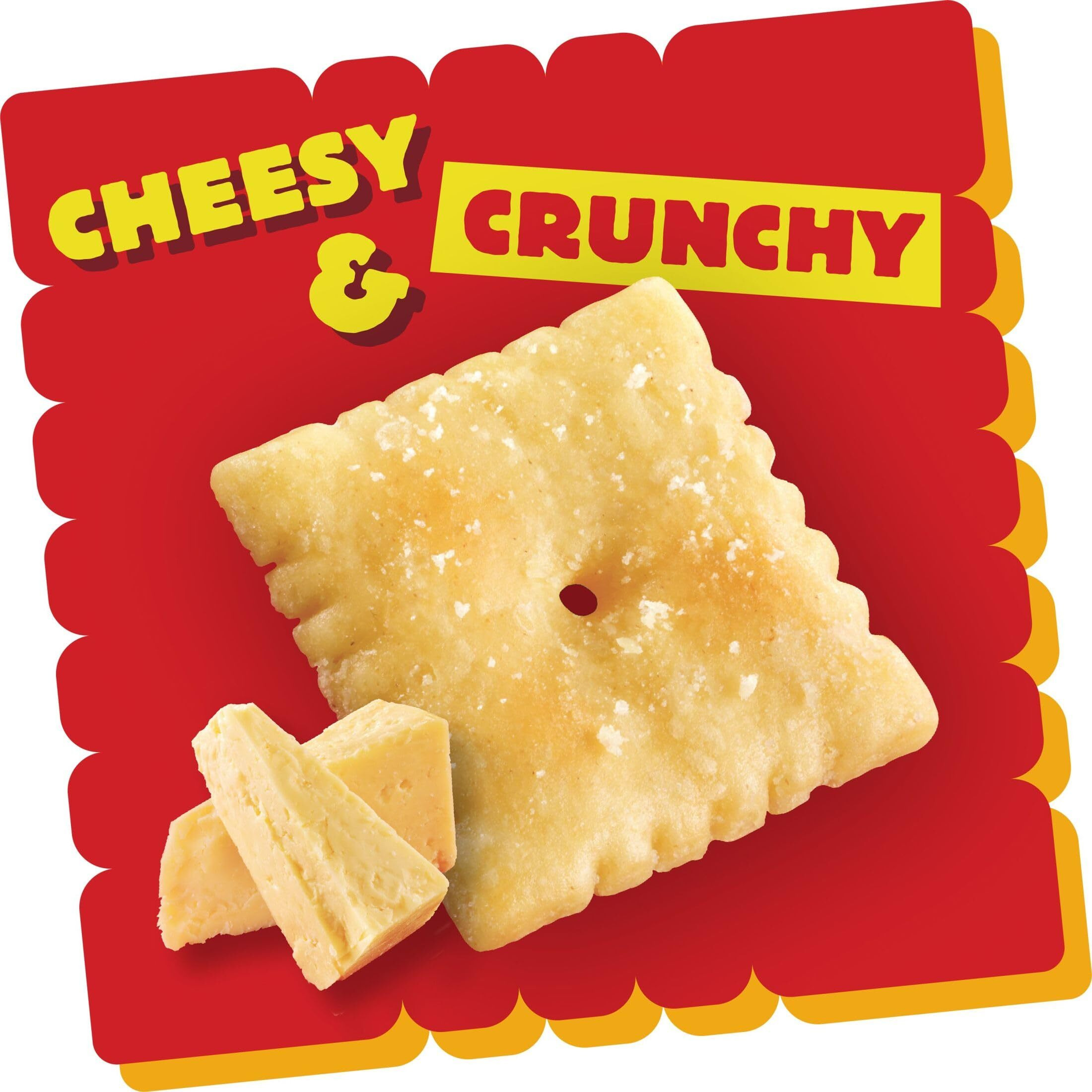 Cheez-It Cheese Crackers, Baked Snack Crackers, Lunch Snacks, White Cheddar (48 Pouches)