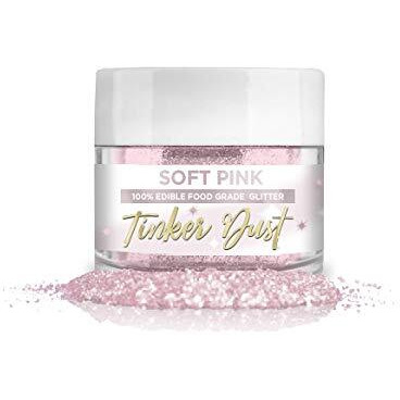 Bakell Soft Pink Tinker Dust, 5 Gram | Kosher Certified | 100% Edible Glitter | Cakes, Cupcakes, Cake Pops, Drinks, Glitter & Dusts (Soft Pink)