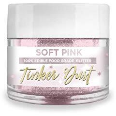 Bakell Soft Pink Tinker Dust, 5 Gram | Kosher Certified | 100% Edible Glitter | Cakes, Cupcakes, Cake Pops, Drinks, Glitter & Dusts (Soft Pink)