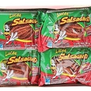 Lucas Salsagheti Watermelon Flavor, 0.85 Ounce, 24 Package Box