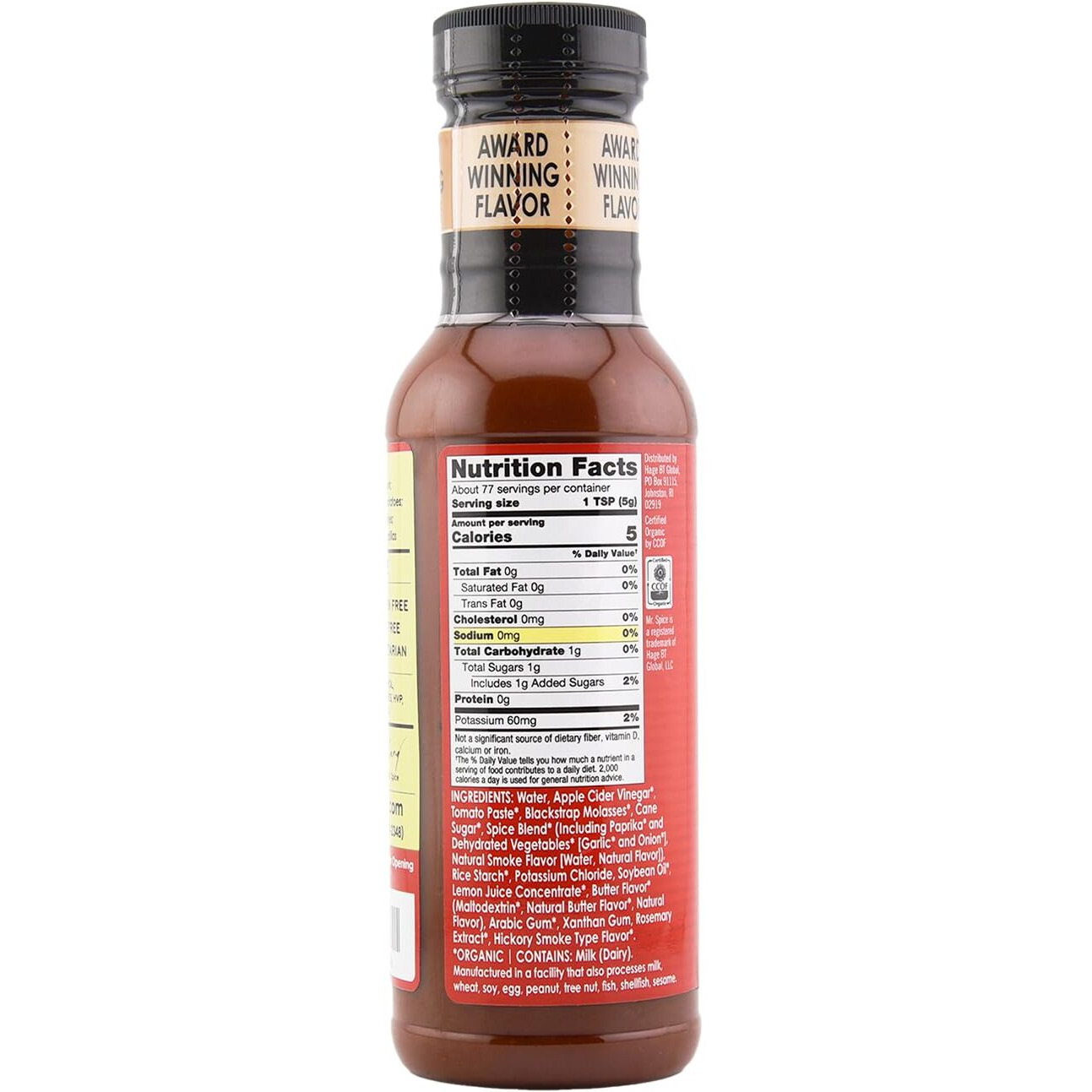 Mr. Spice Organic - Salt Free Sauce (Hot Wing, Single)