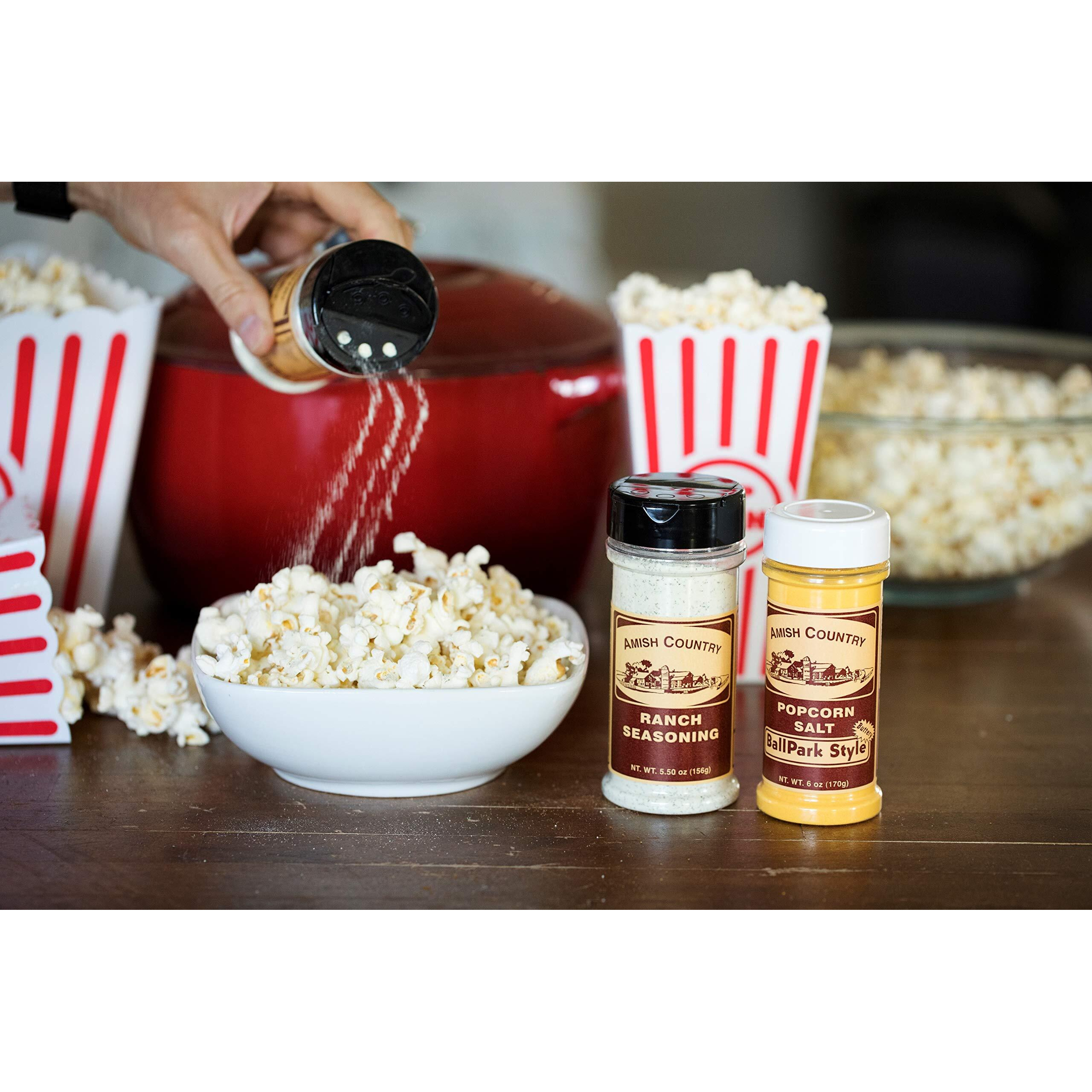 Amish Country Popcorn | Seasoning Variety Pack | Ballpark Style Buttersalt - 6 Oz And Ranch - 5.5 Oz Popcorn Seasoning | Old Fashioned, Non-Gmo And Gluten Free