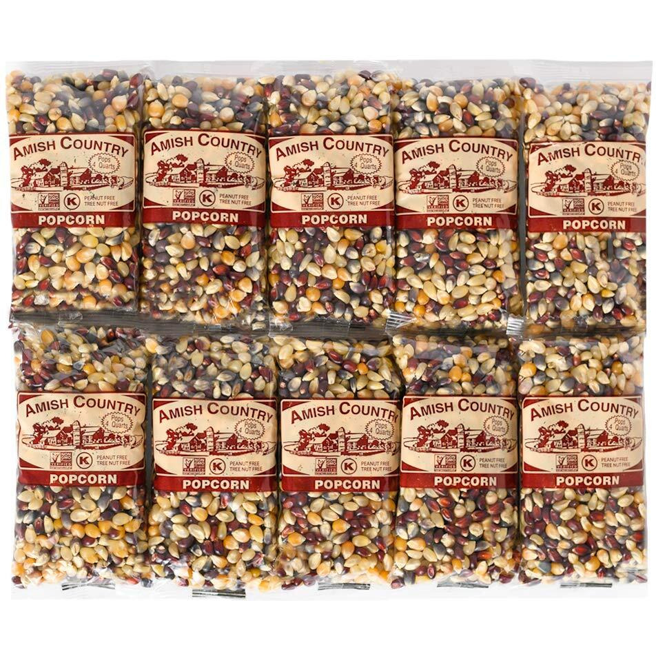 Amish Country Popcorn | 10-4 Oz Bags | Rainbow Popcorn Kernels | Old Fashioned, Non-Gmo And Gluten Free