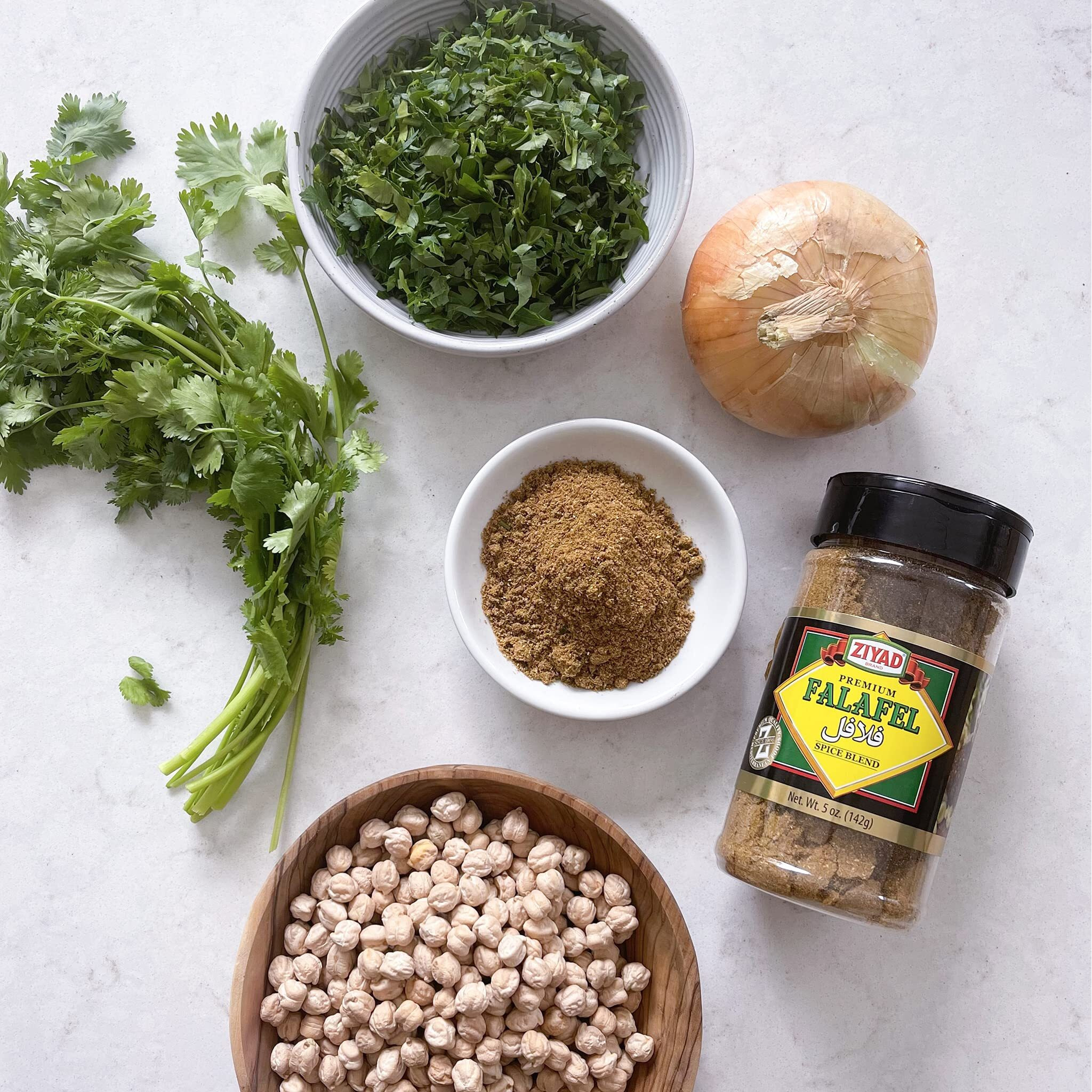Ziyad Shaker Premium Falafel Spice Blend, Flavorful, Salt-Free, Vegan, Vegetarian, No Colors, No Additives, No Preservatives, 5Oz