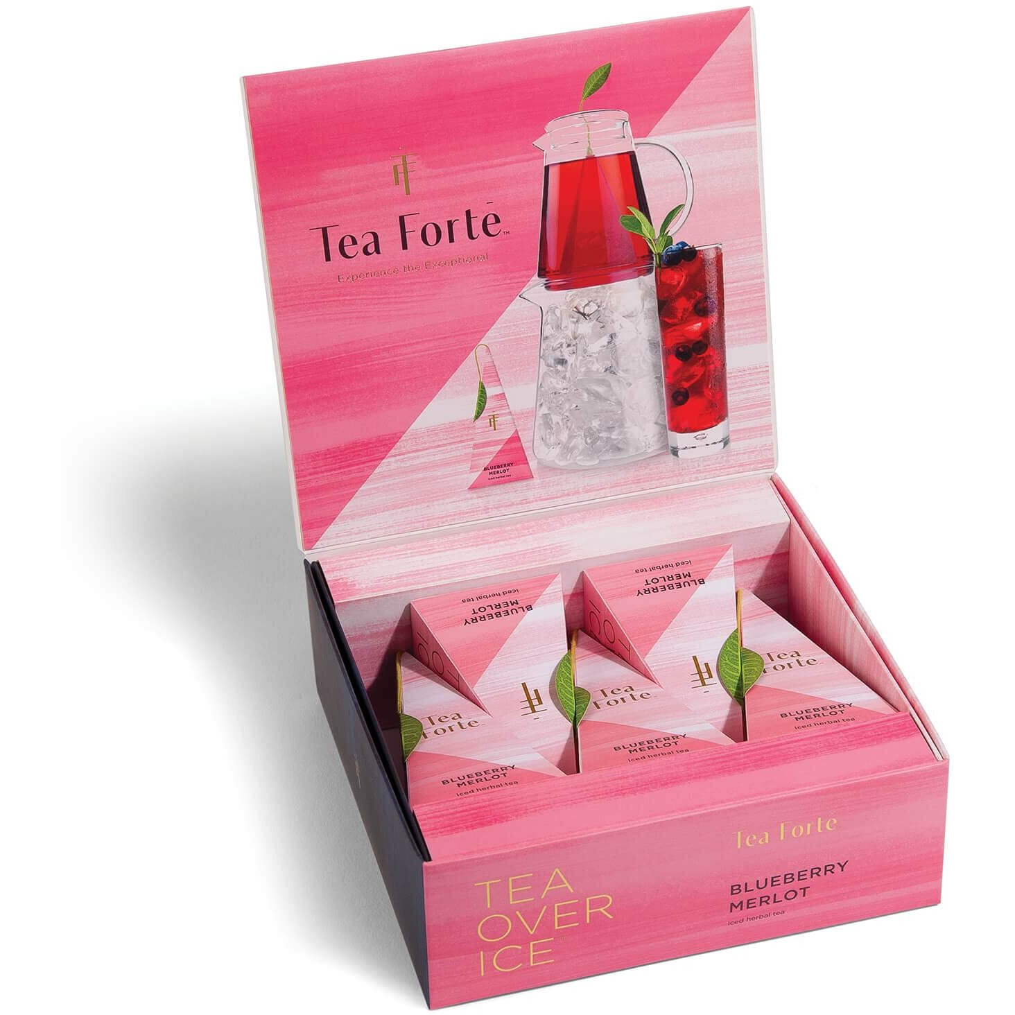 Tea Forte Tea Over Ice Blends, Blueberry Merlot, Pitcher Size Iced Tea Infusers, 5 Count (Pack Of 1)