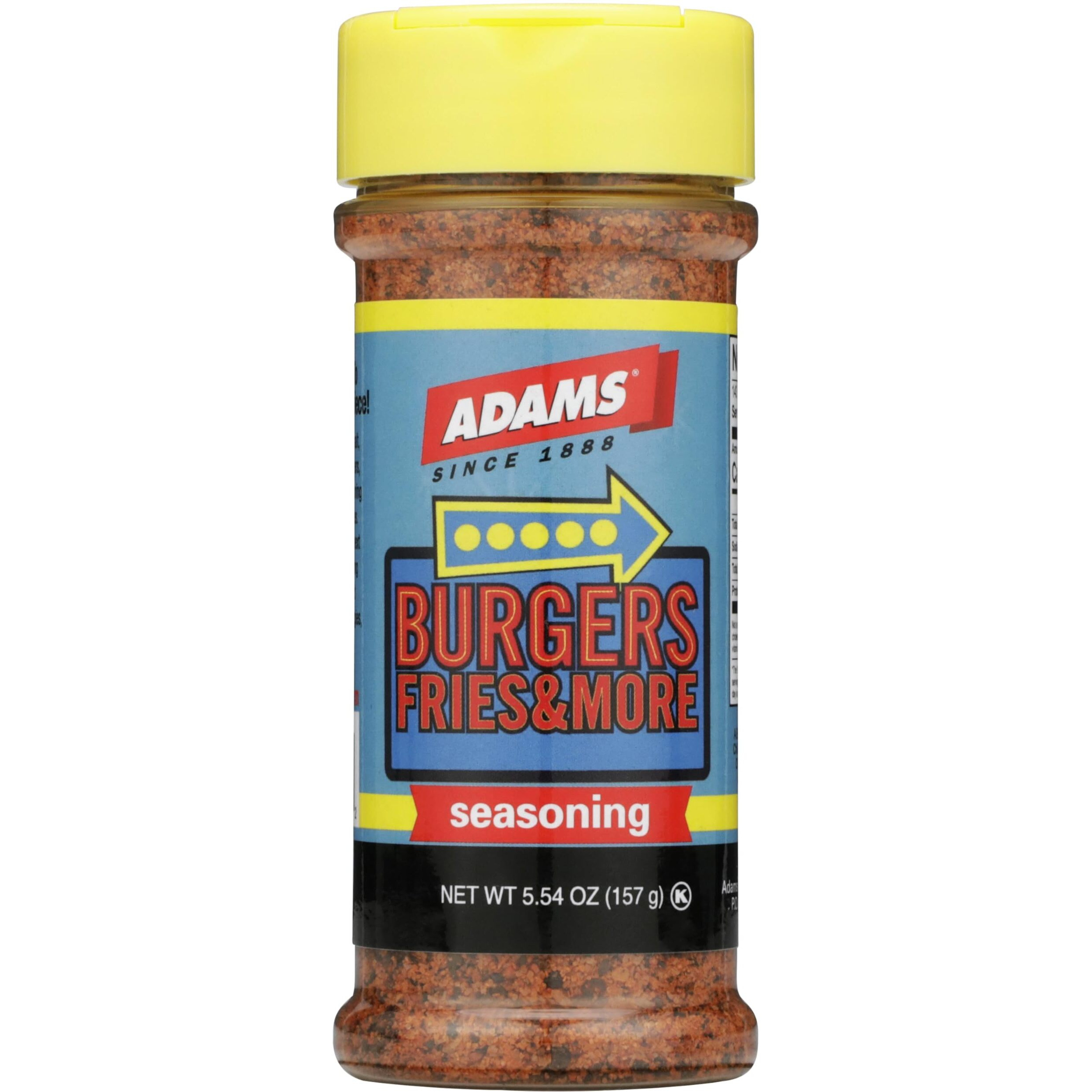 Adam's Seasonings 3.5-6Oz Container (Pack Of 3) Choose Flavor Below (Burgers Fries & More 5.54Oz)