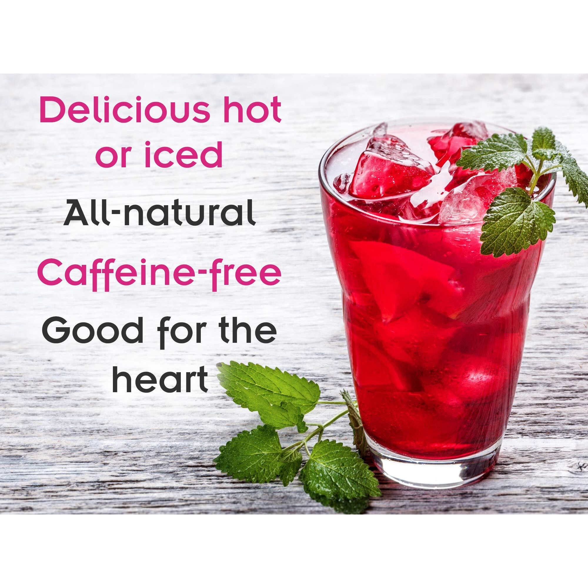 Strawberry Fields Hibiscus Herbal Fruit Tea - Caffeine Free Loose Leaf Bulk Berries Herbs And Fruit - 5 Oz Pouch