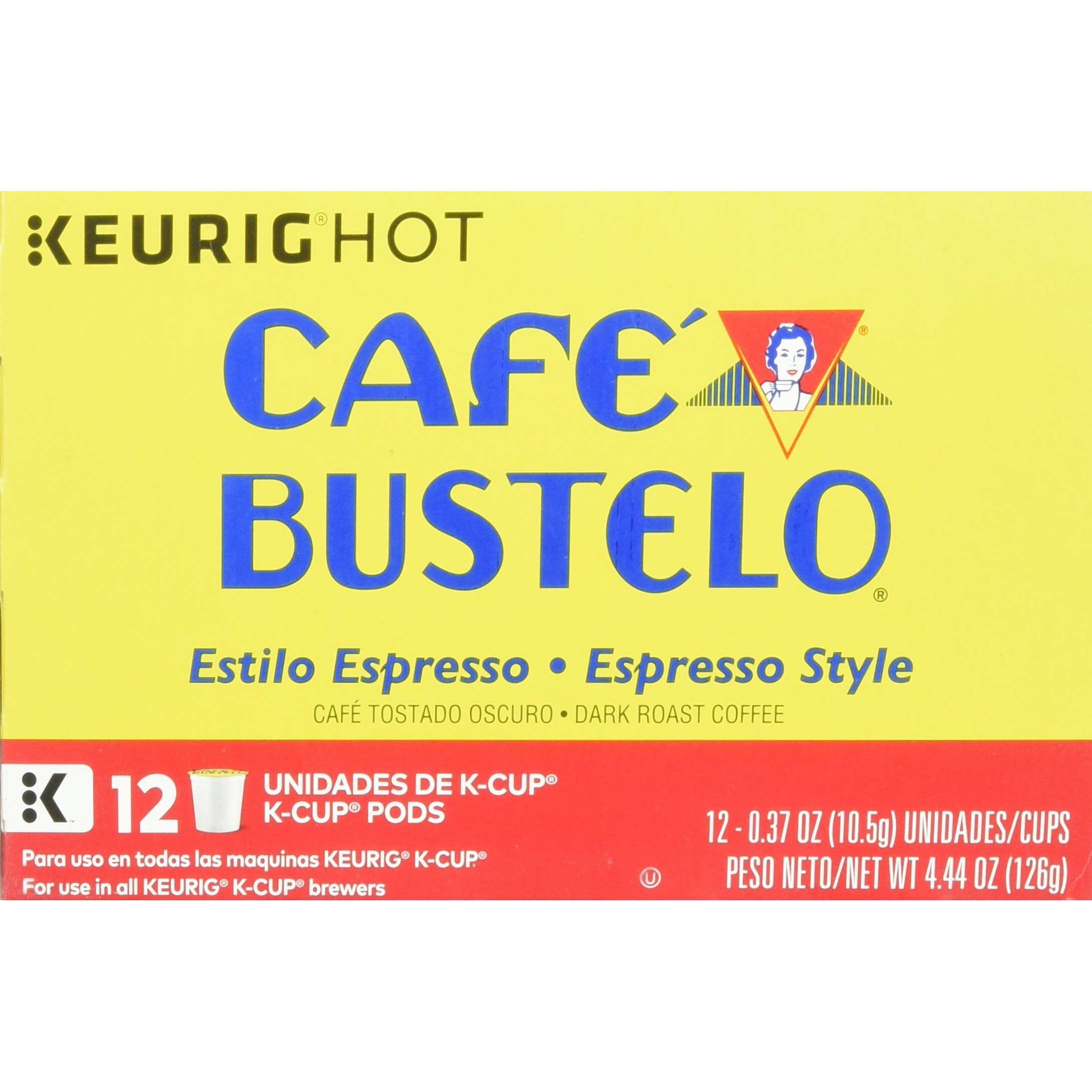 Cafe Bustelo, K-Cup Single Serve, 12 Count, 4.44Oz Box (Pack Of 3) (Espresso Style)