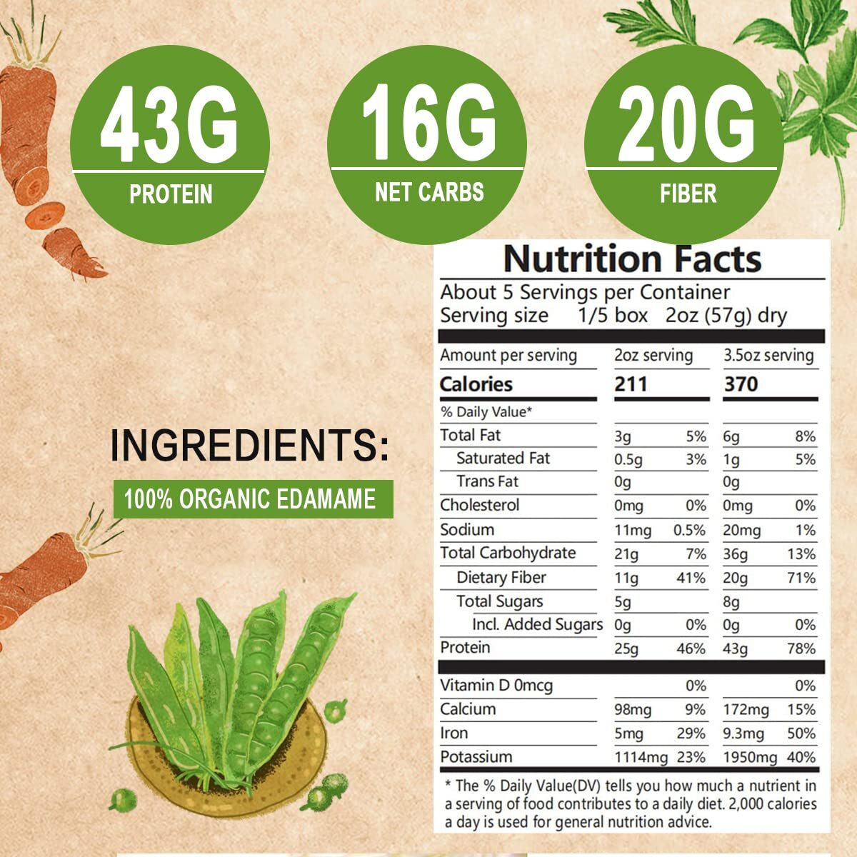 Purefit - Organic Edamame Spaghetti Pasta (10 Oz/5 Servings) - Low Carb Keto Pasta, High Protein, Gluten-Free, Vegan, Non-Gmo, Kosher, Plant-Based Bean Noodles