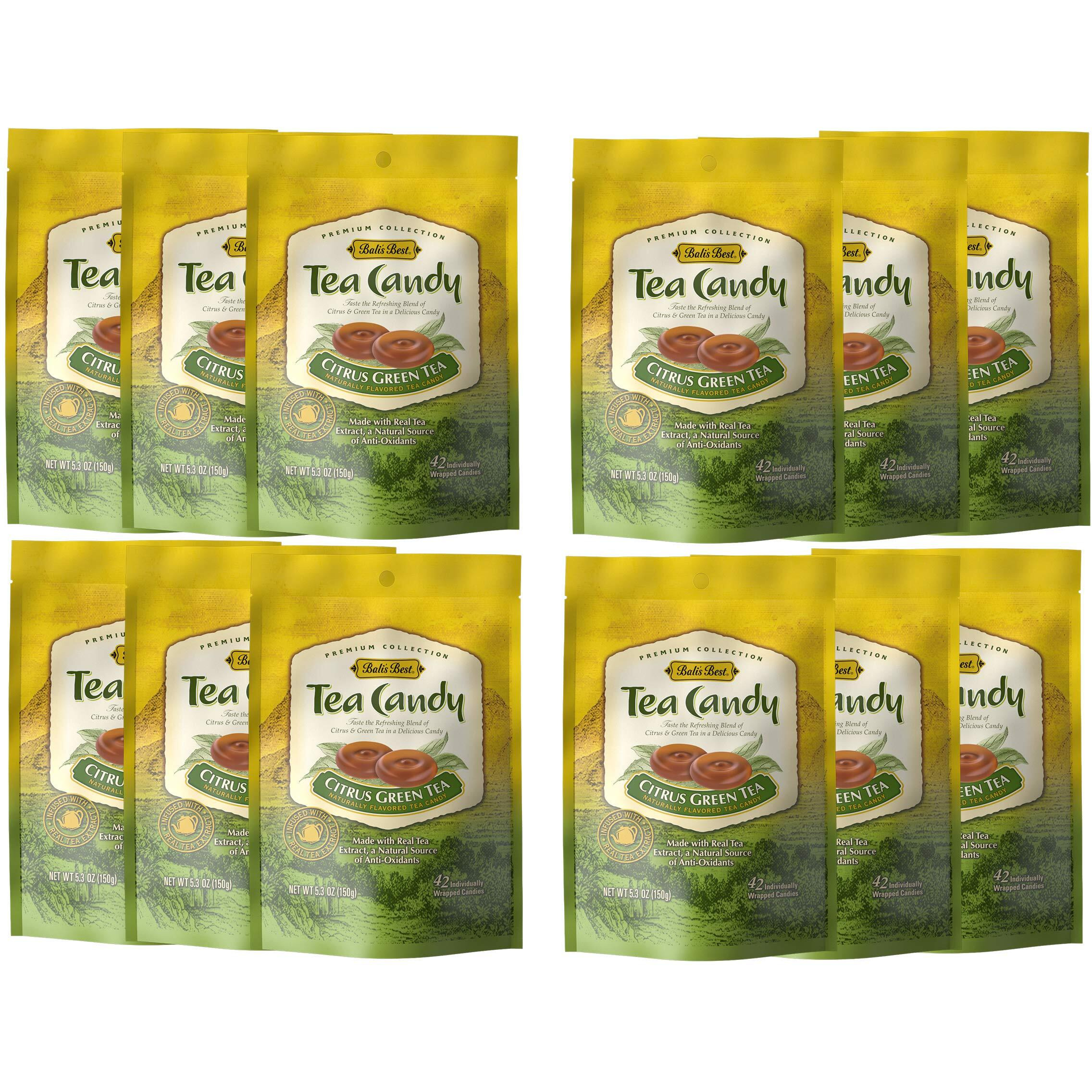 Bali's Best Citrus Green Tea Candy, 5.3-Ounce Bags (Pack Of 12)