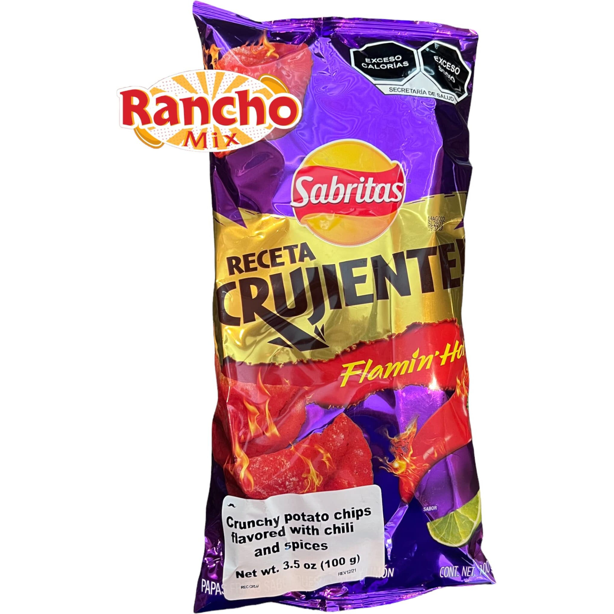 Sabritas - Visit Rancho Mix Store (Receta Crujiente Flamin' Hot), 1 Count (Pack Of 3)