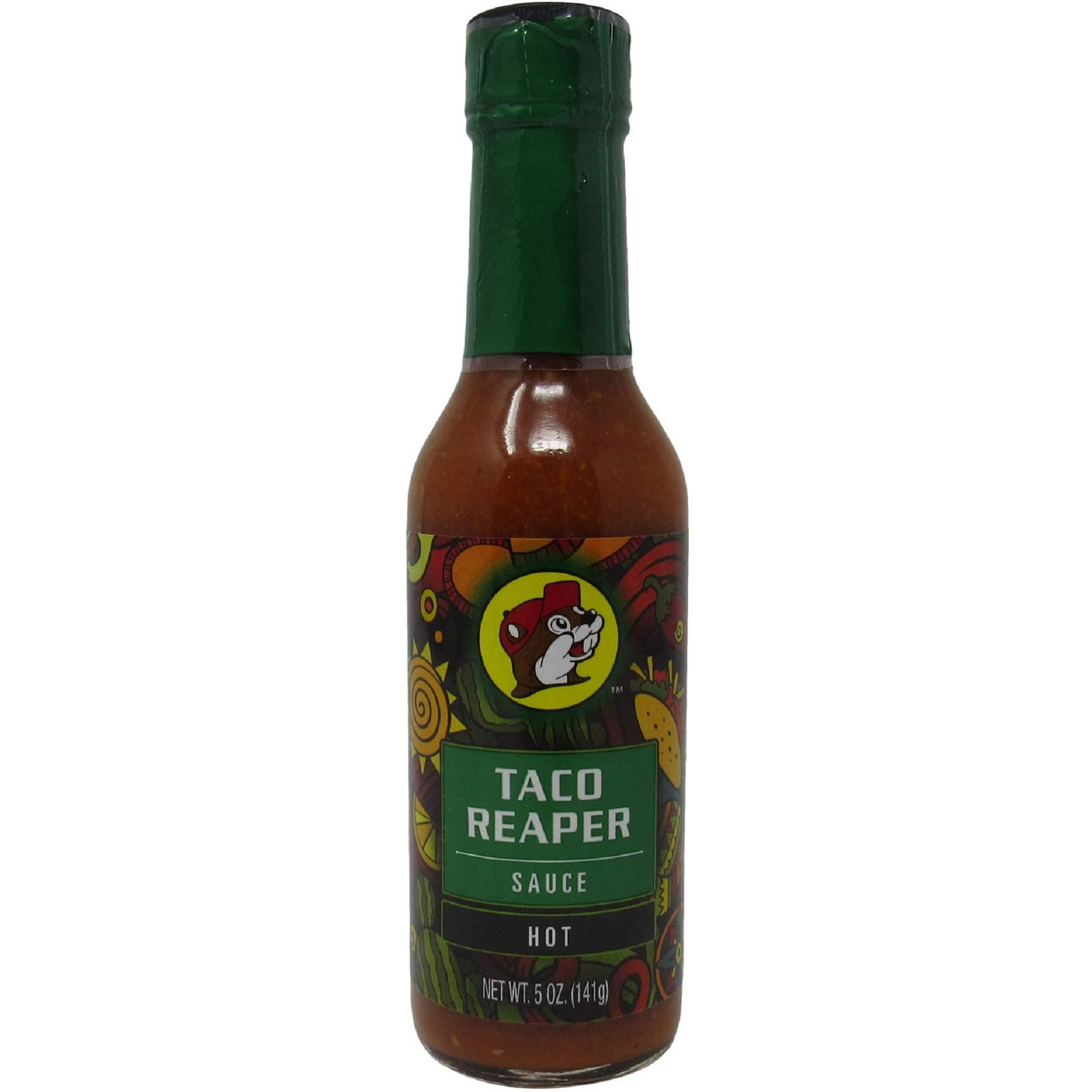 Buc-Ees Gourmet Hot Sauce, Gluten Free, Non-Gmo - Hot Taco Reaper Flavor - 5 Ounce Bottle
