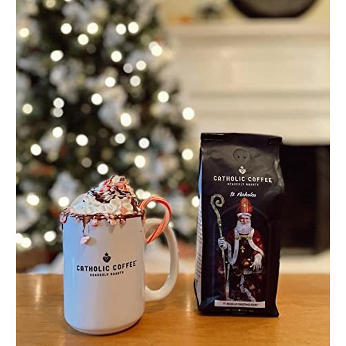 St. Nicholas Christmas Blend (Ground) 12 Ounces Catholic Coffee, Heavenly Roasts Ground Coffee