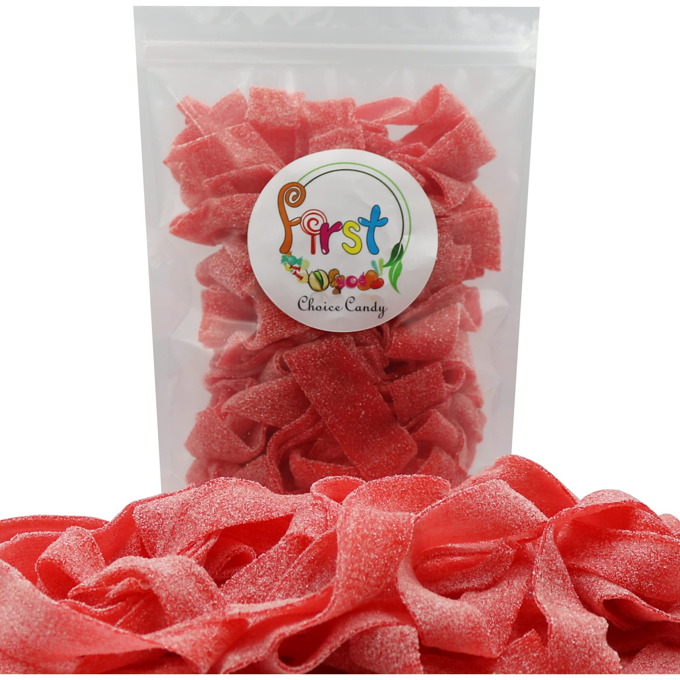 All Color Sour Gummy Belts (Strawberry, 1 Lb)