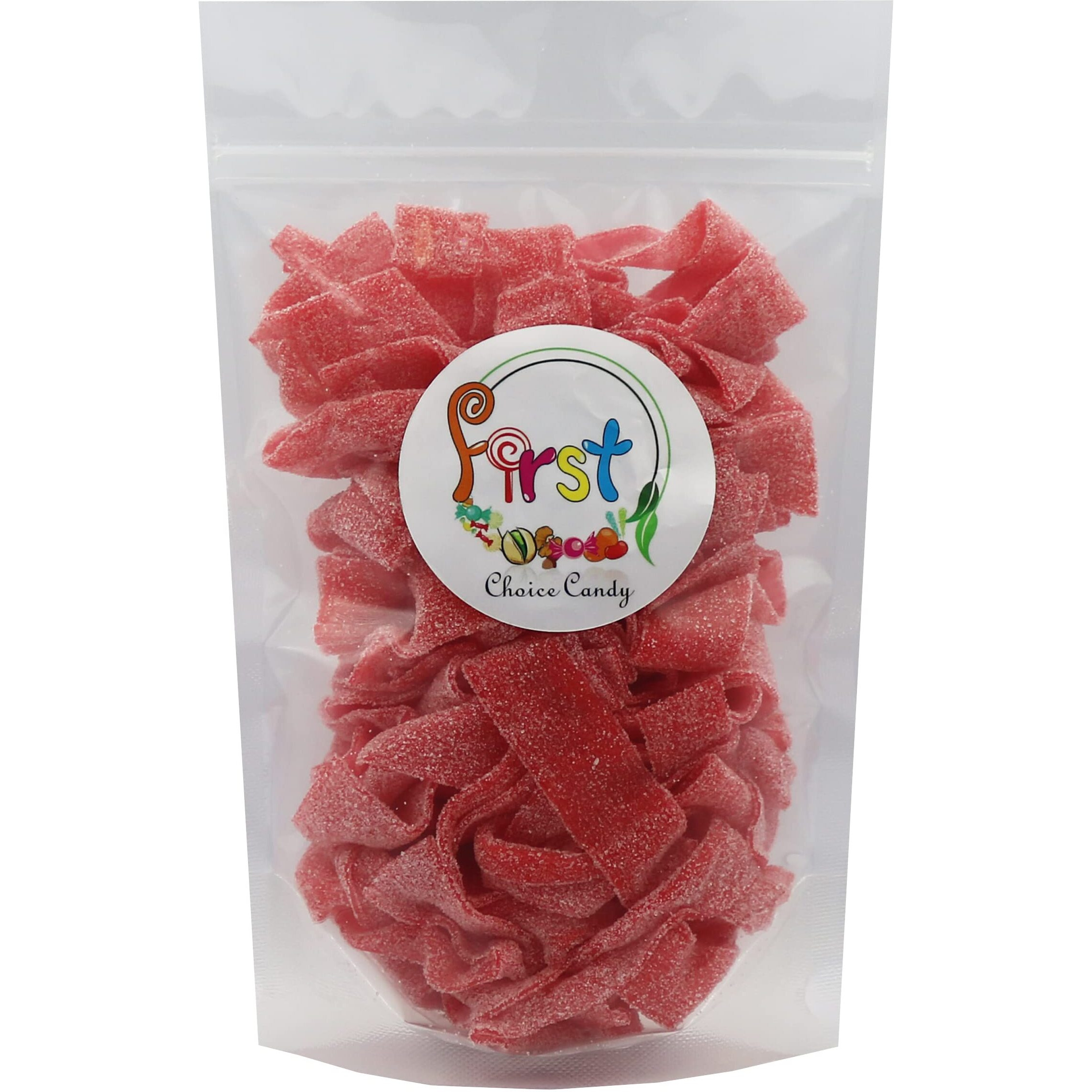 All Color Sour Gummy Belts (Strawberry, 1 Lb)