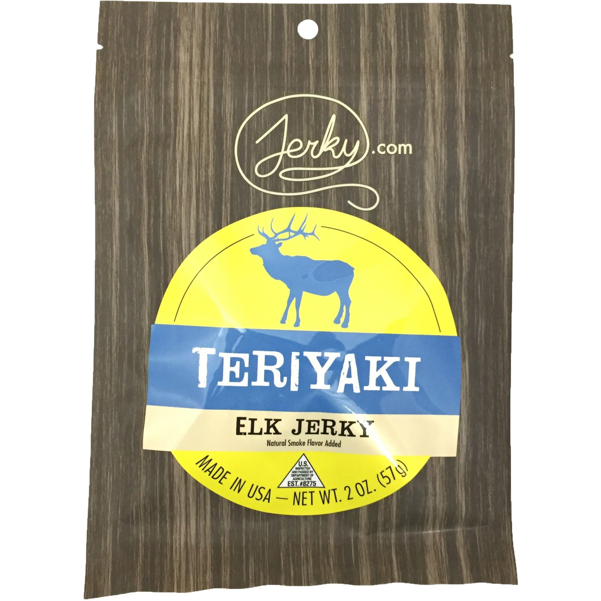 Jerky.Com Exotic Teriyaki Elk Jerky - Wild Game Meat Snacks, Exotic Snacks, High-Protein, All-Natural, No Added Preservatives - Healthy Snacks For Adults - 1.75 Oz. (Pack Of 1)