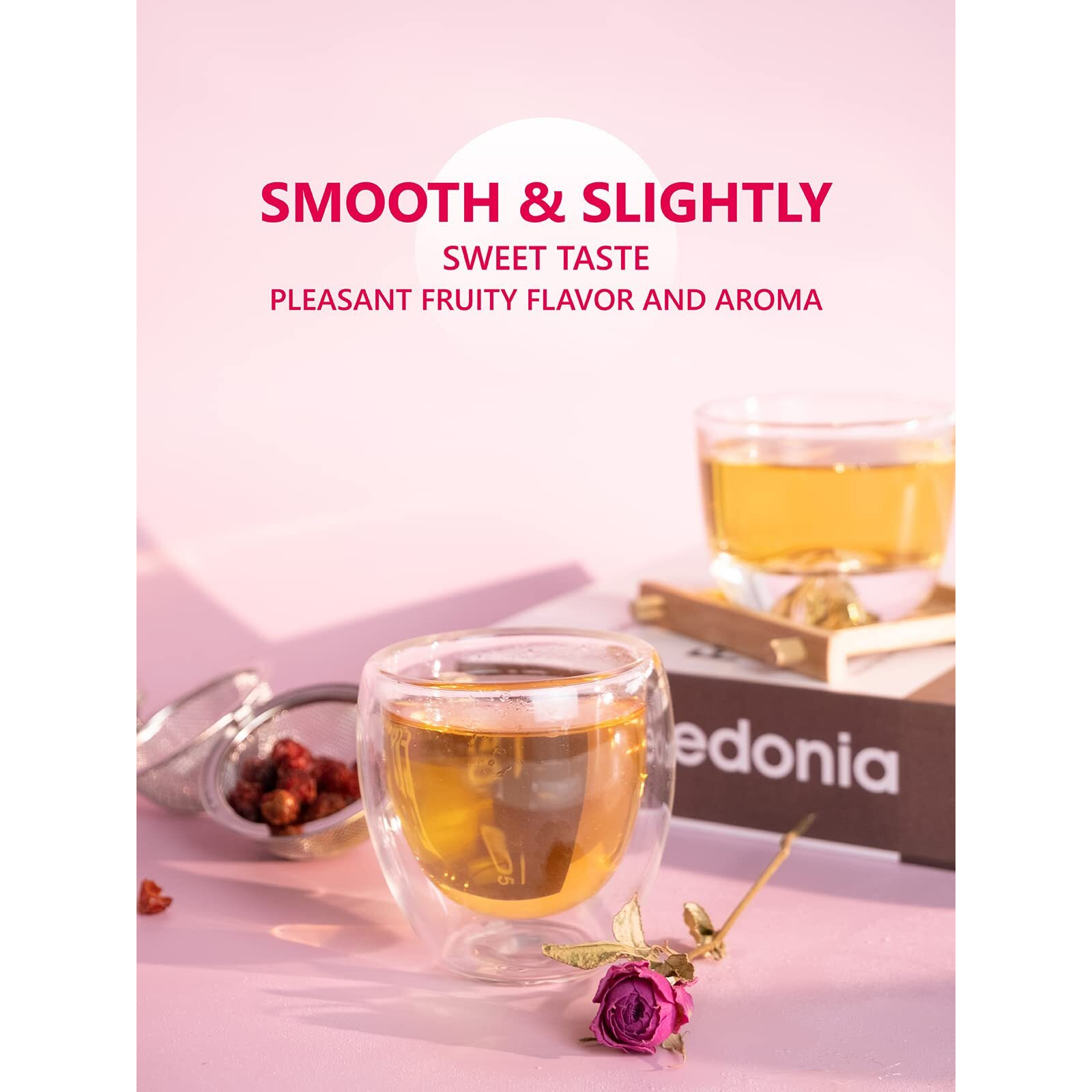 Teelux Rose Hips Tea, Premium Rosehip Herbal Tea, Dried Whole Rose Hips, Fruity Flavor And Aroma, 150G/5.3Oz